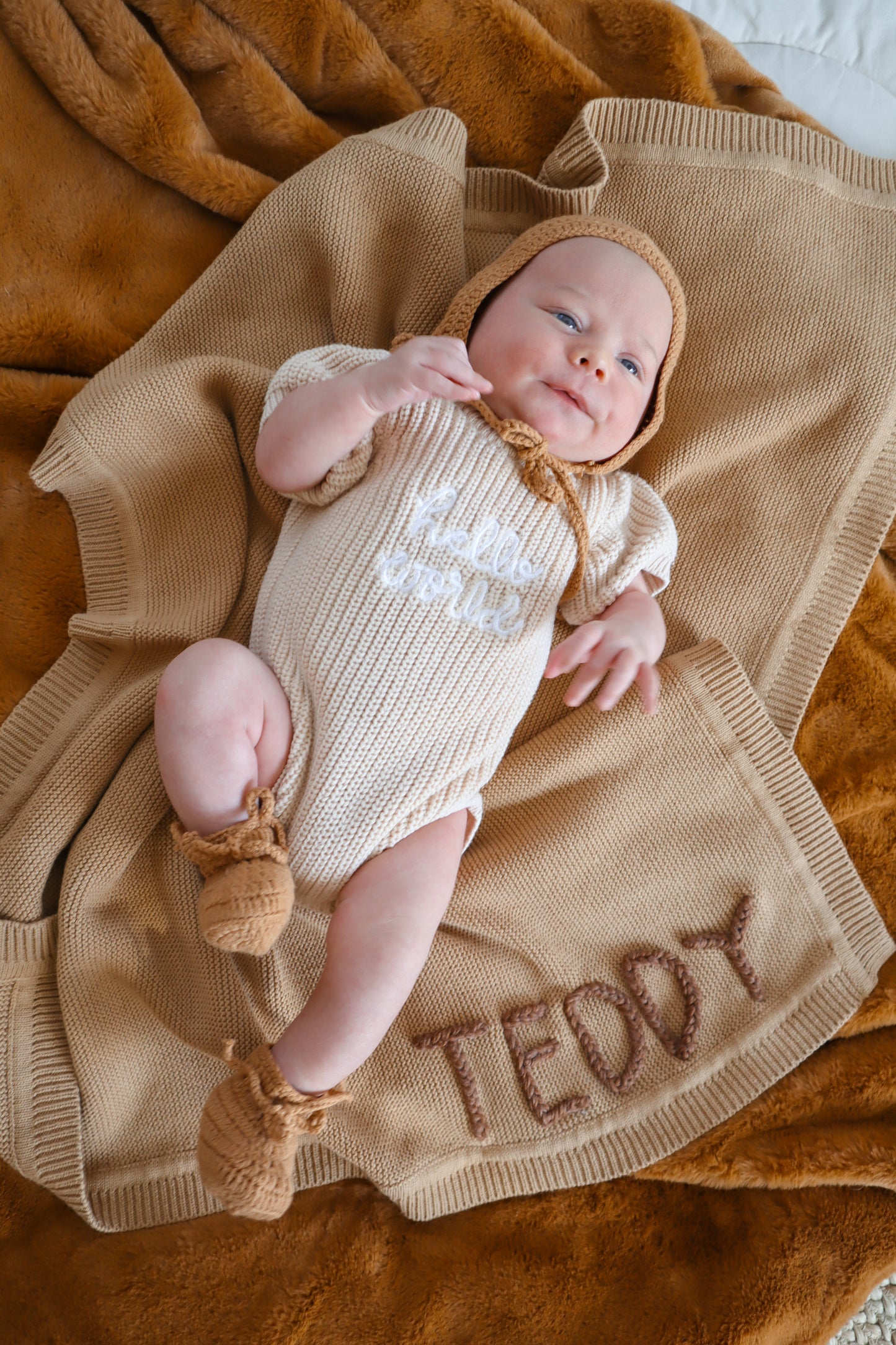 Custom Embroidered Blanket: Chestnut