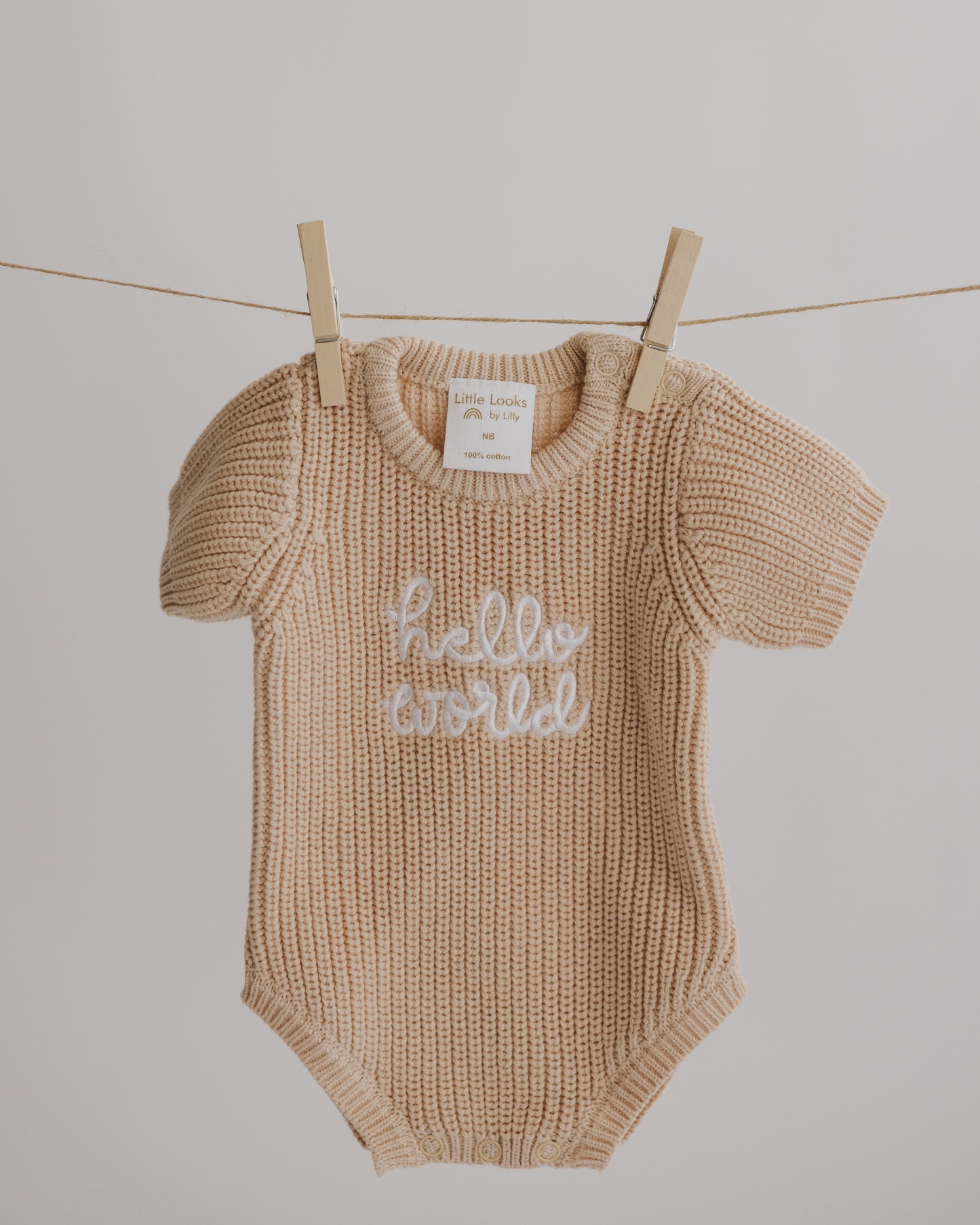Hello World Newborn Romper