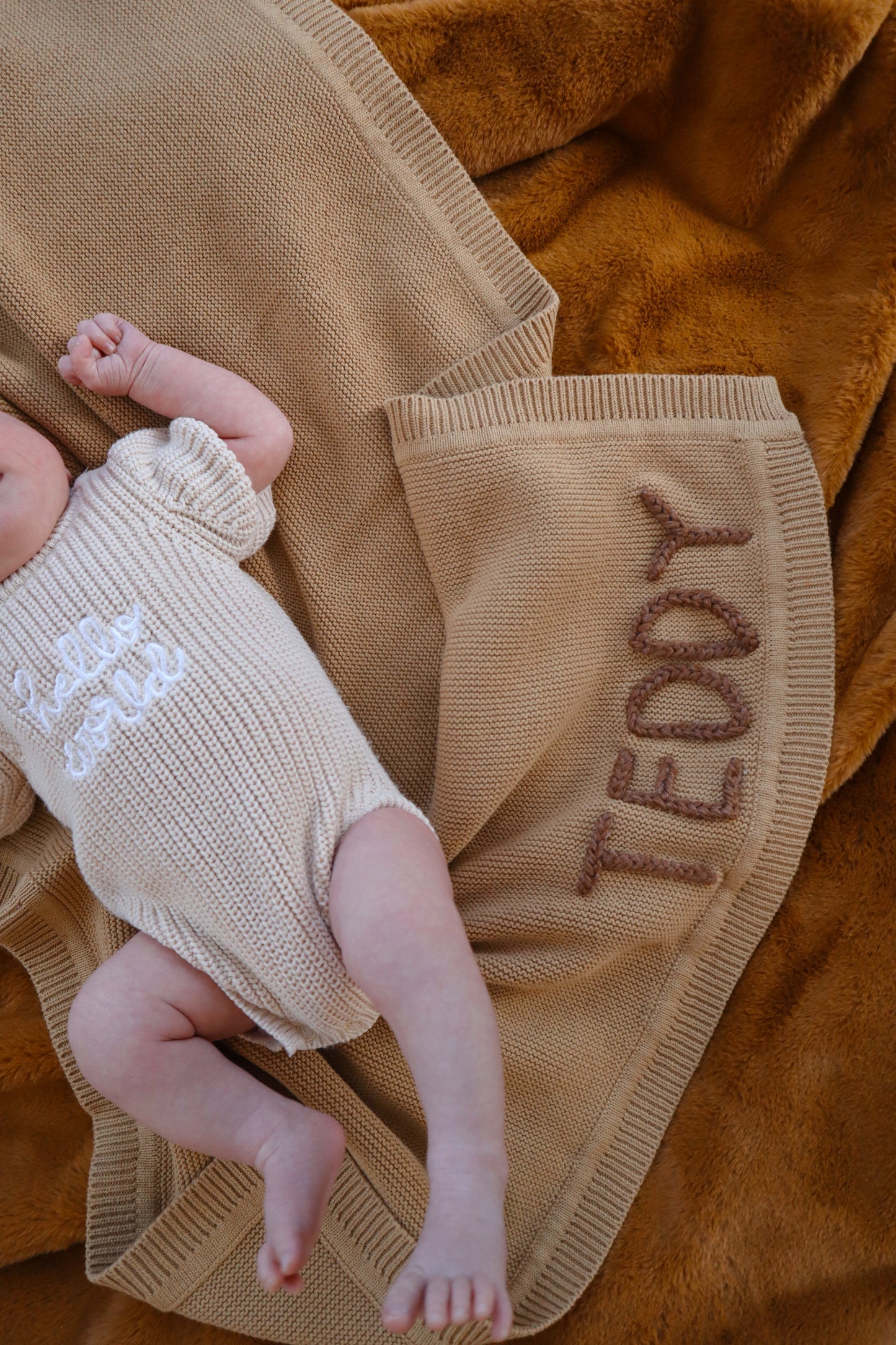 Custom Embroidered Blanket: Chestnut