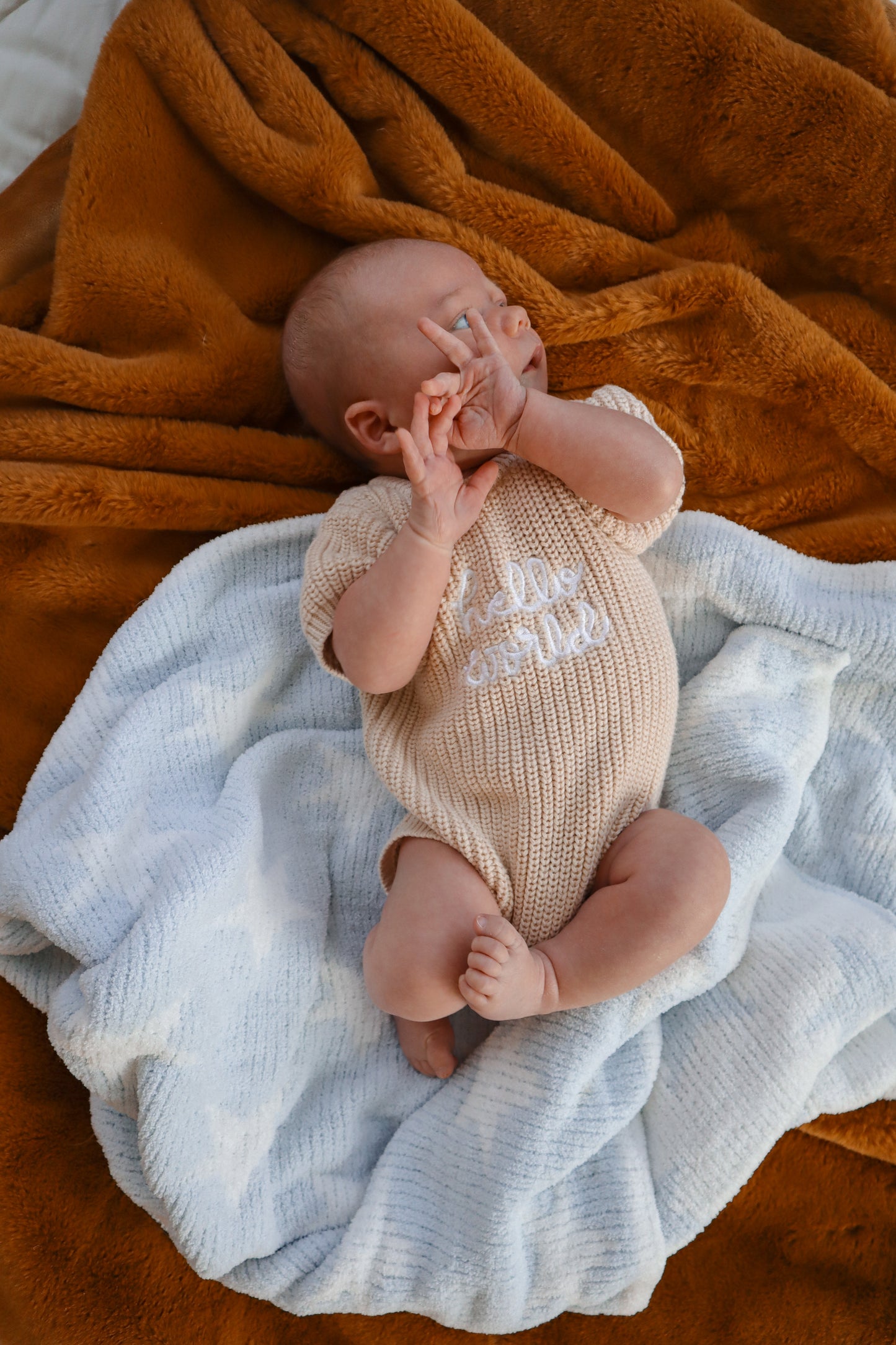 Hello World Newborn Romper