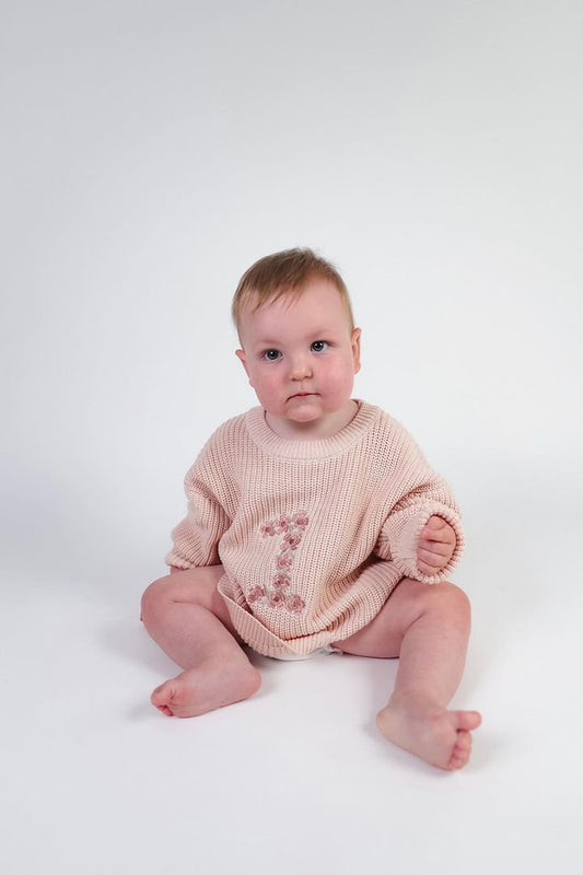 Floral “1” Sweater