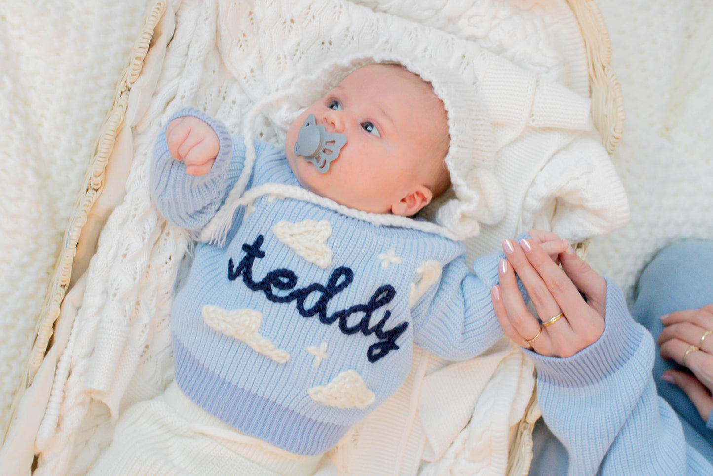 Custom Sweater: Dreamy Blue