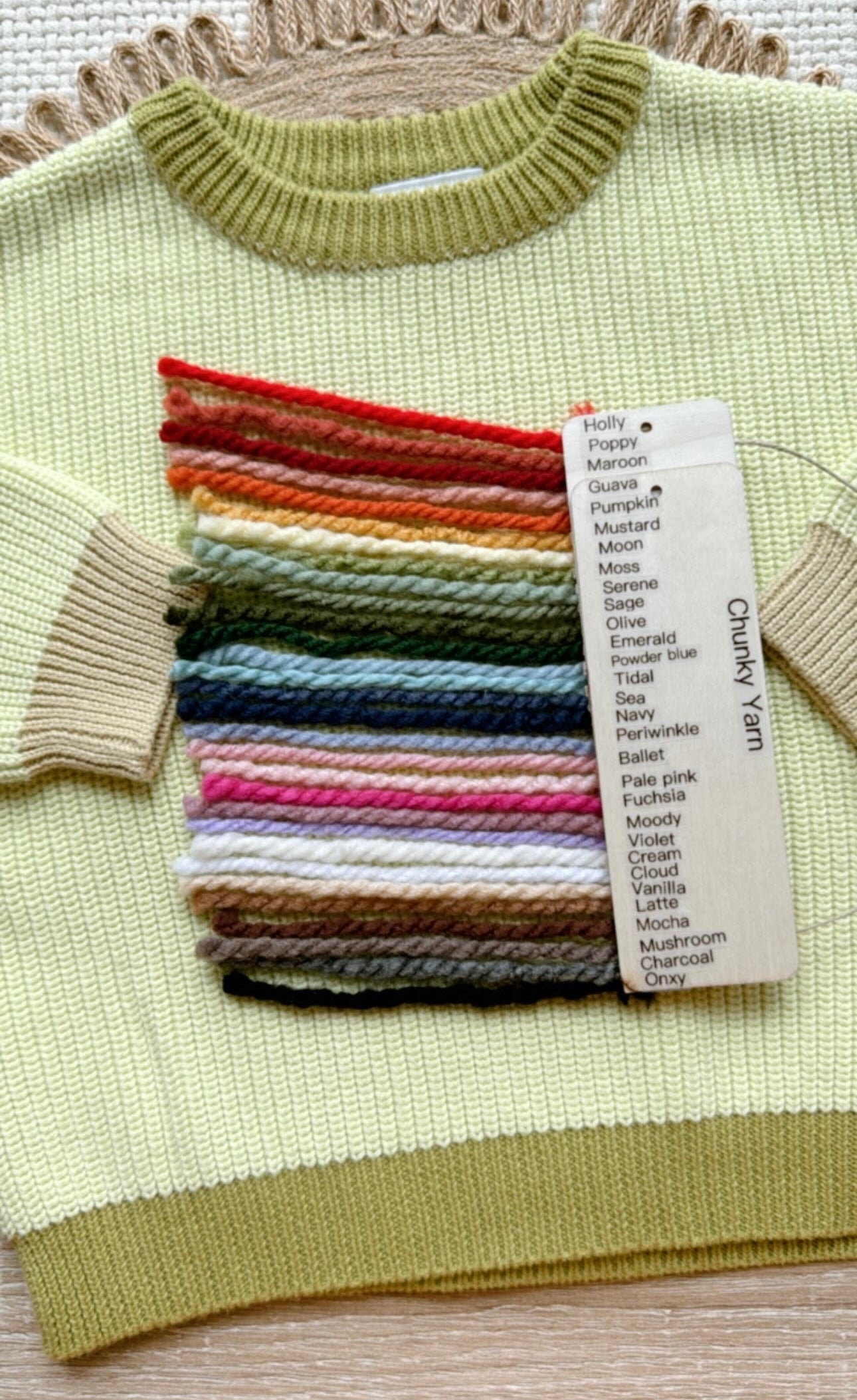 Custom Sweater: Key Lime