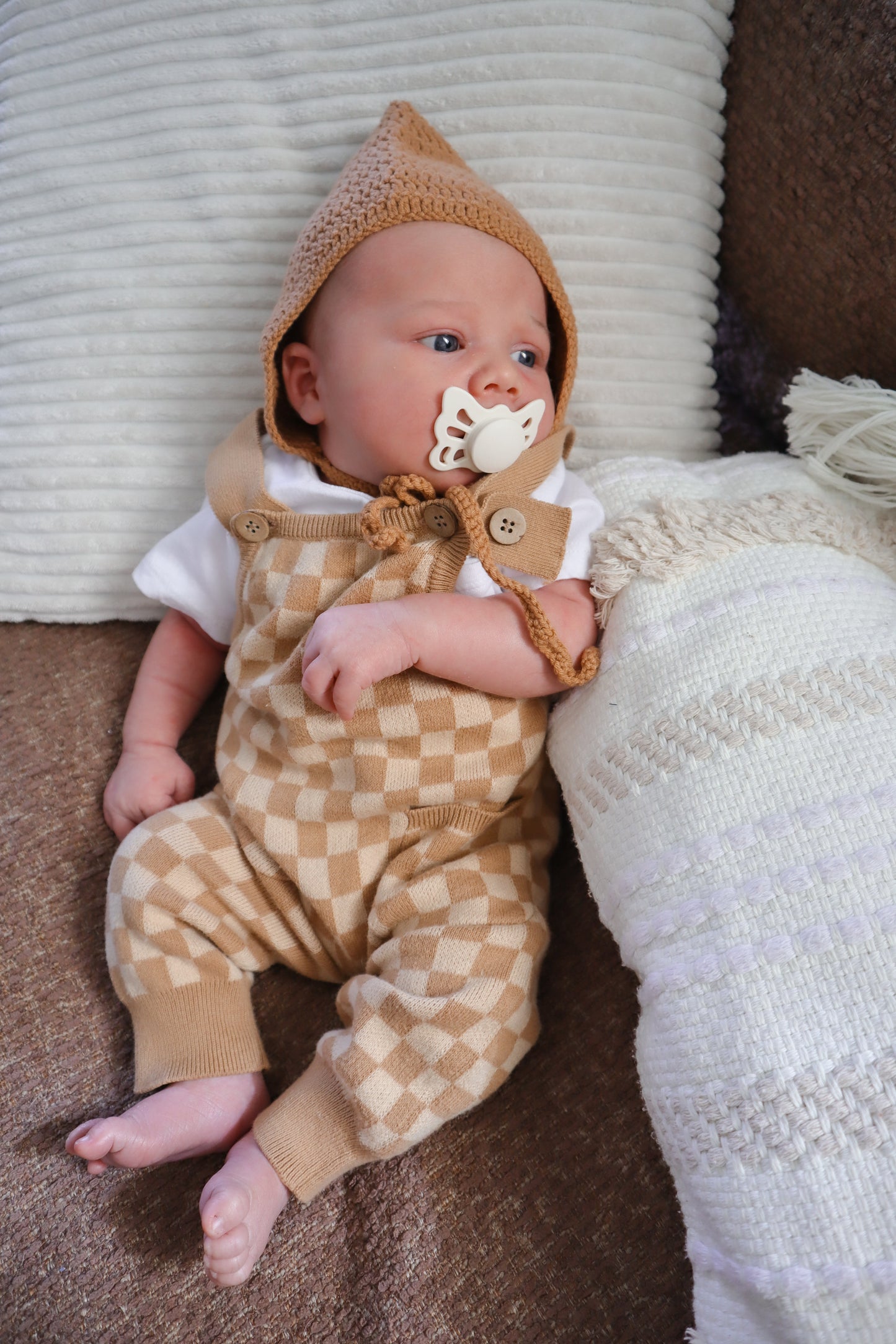 Teddy Checkered Overalls
