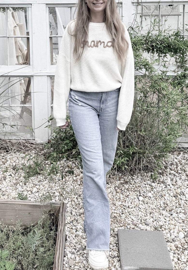 Custom Women’s Sweater: Coconut White