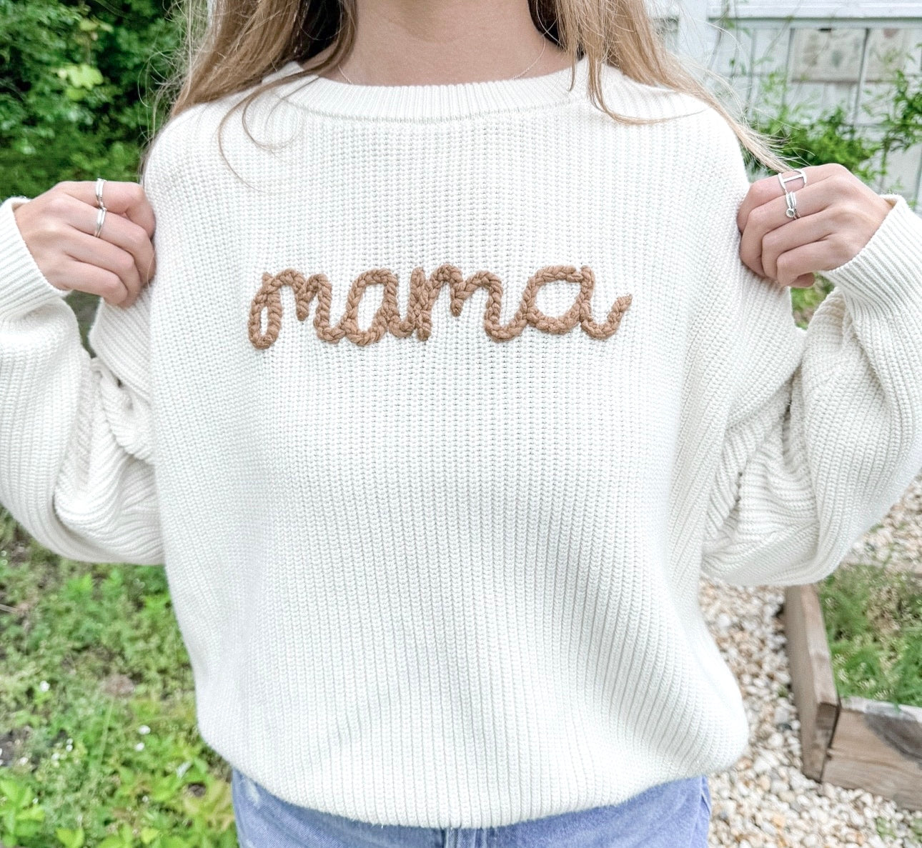Custom Women’s Sweater: Coconut White