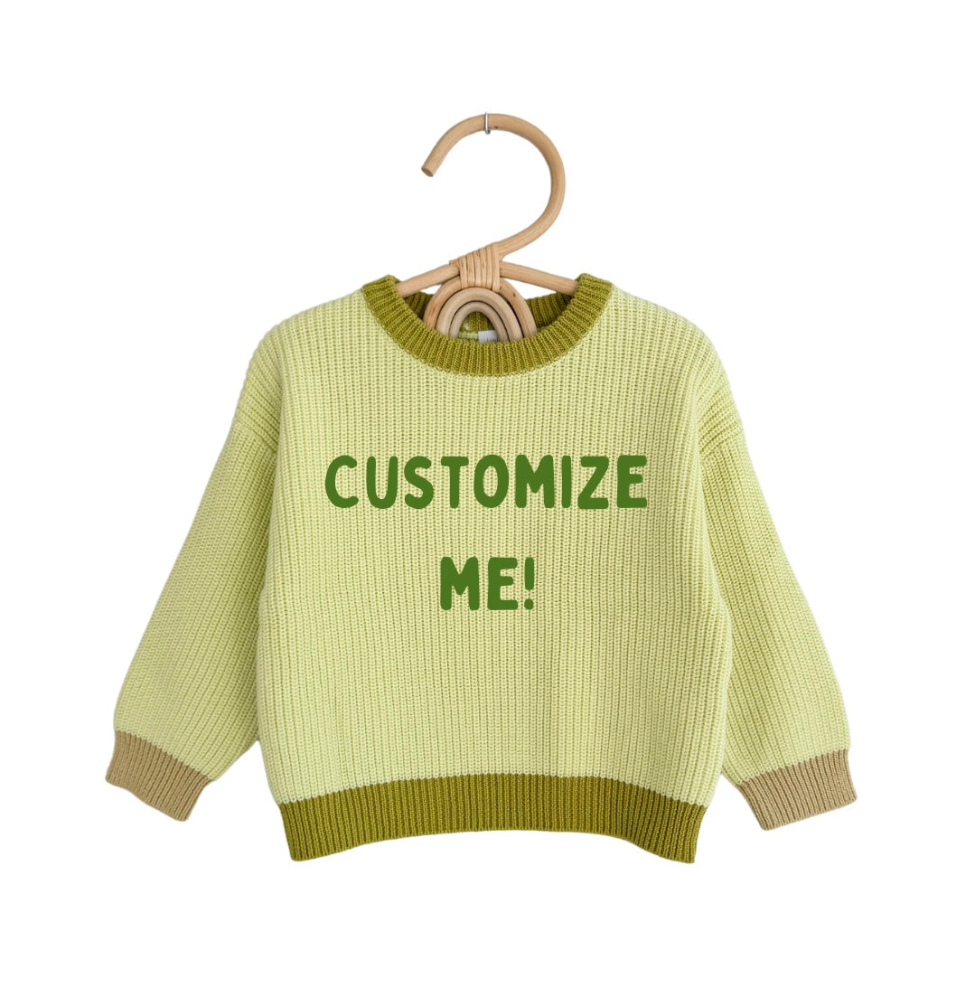 Custom Sweater: Key Lime