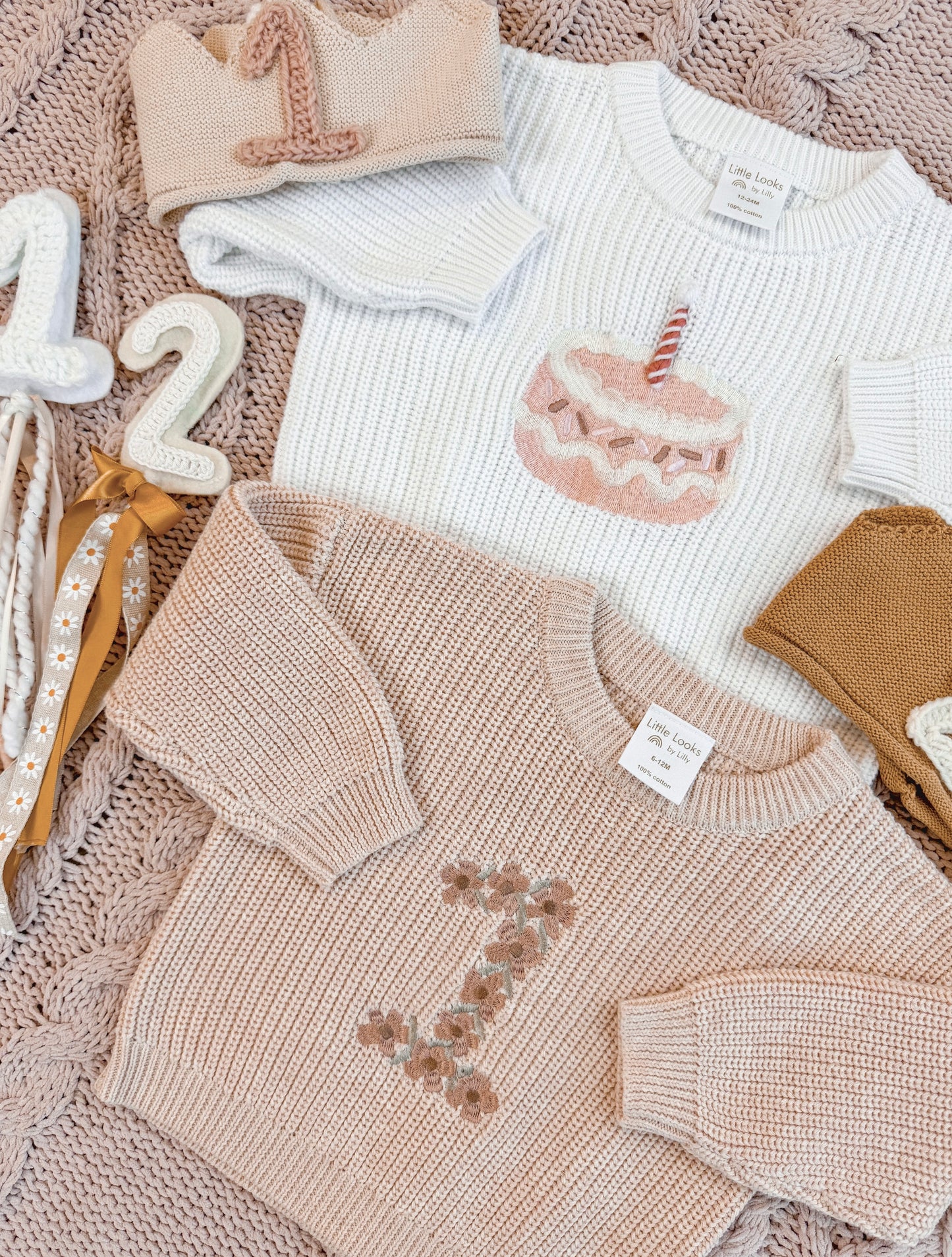 Floral “1” Sweater