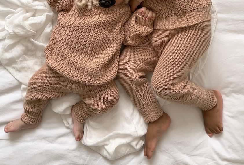 Knit Pants: Latte