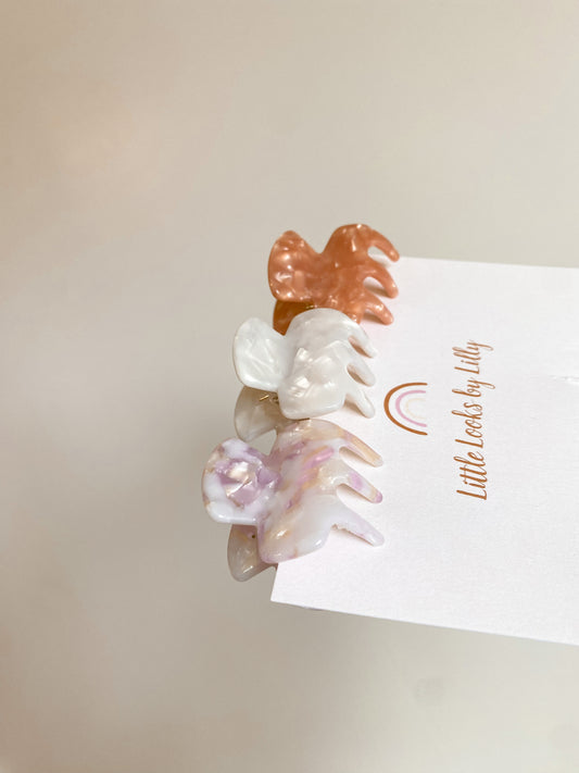 Toddler crystal inspired claw clip