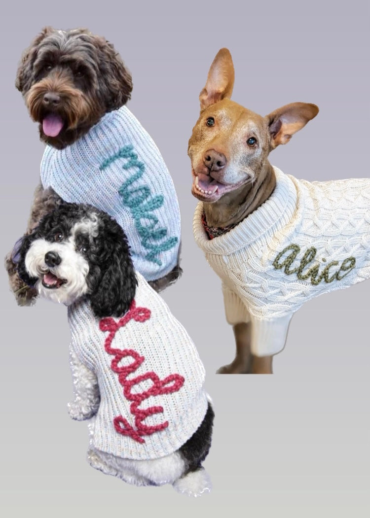 Custom embroidered Dog sweater