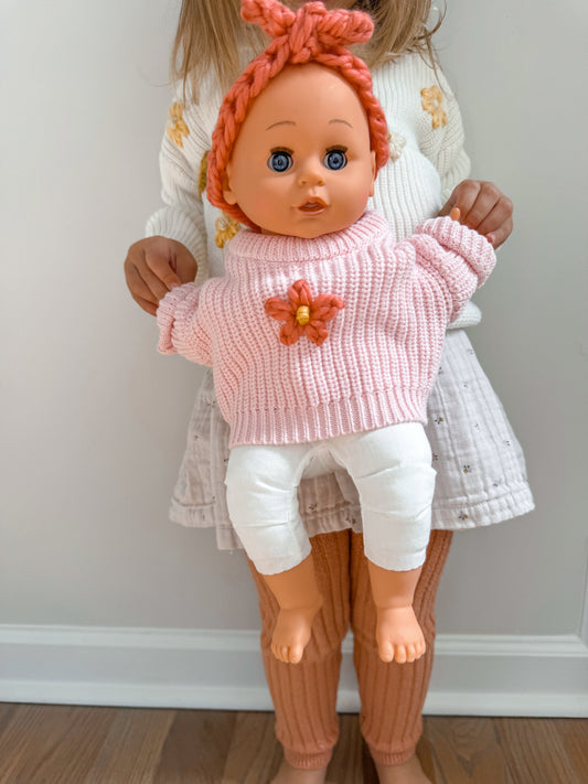 Custom Doll Sweater: Lilly Pink