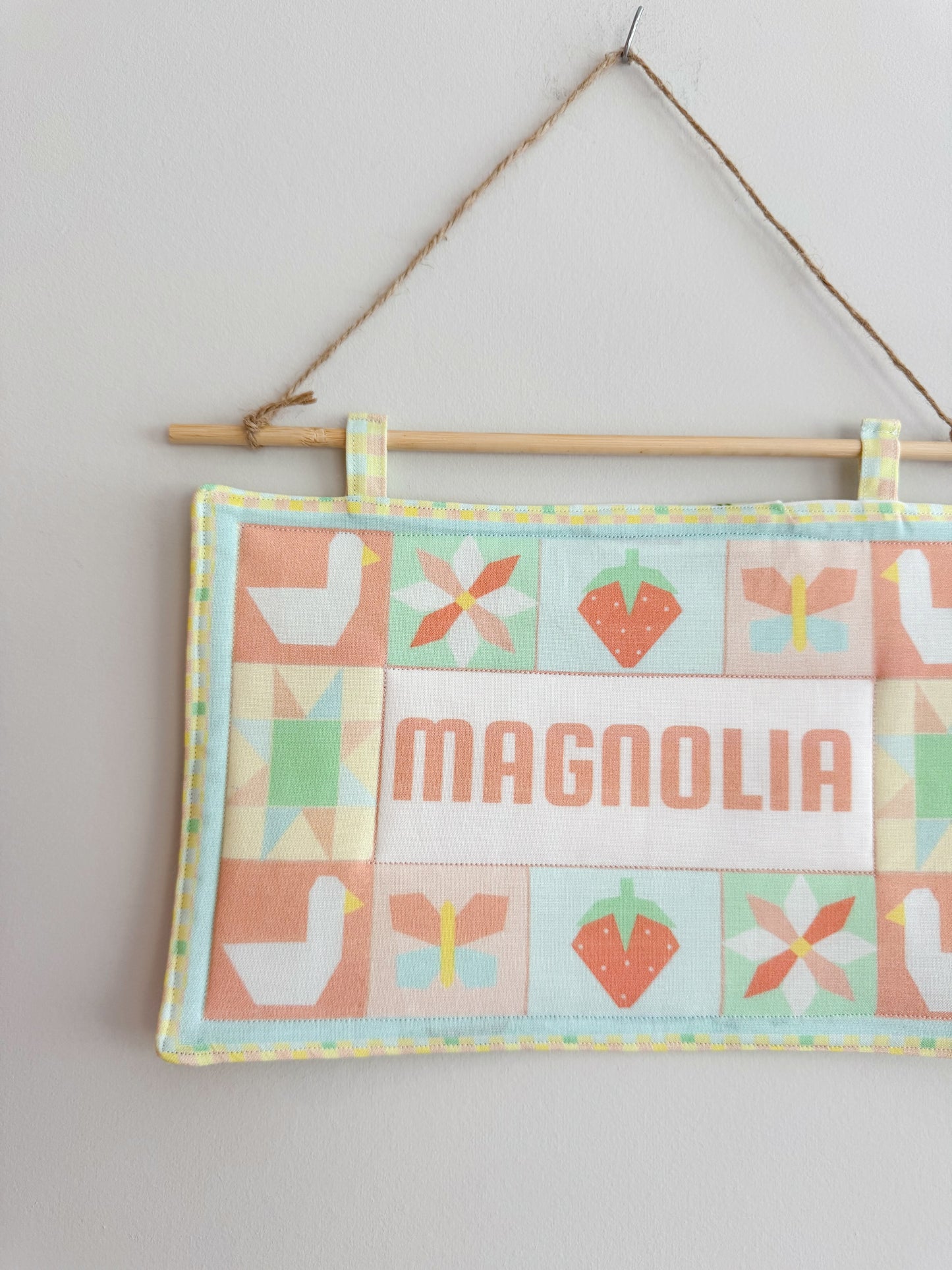 Custom Quilted Name Sign