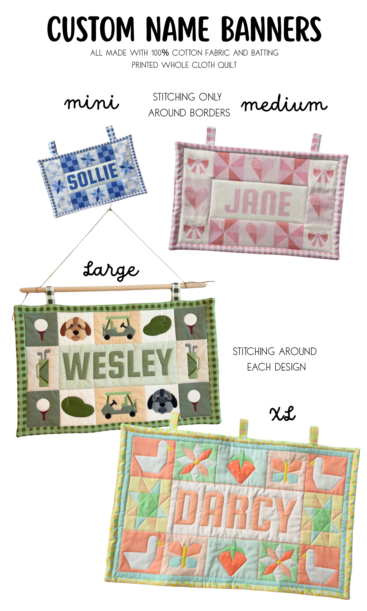 Custom Name Banner PREORDER (ships 6-10 weeks from order date)