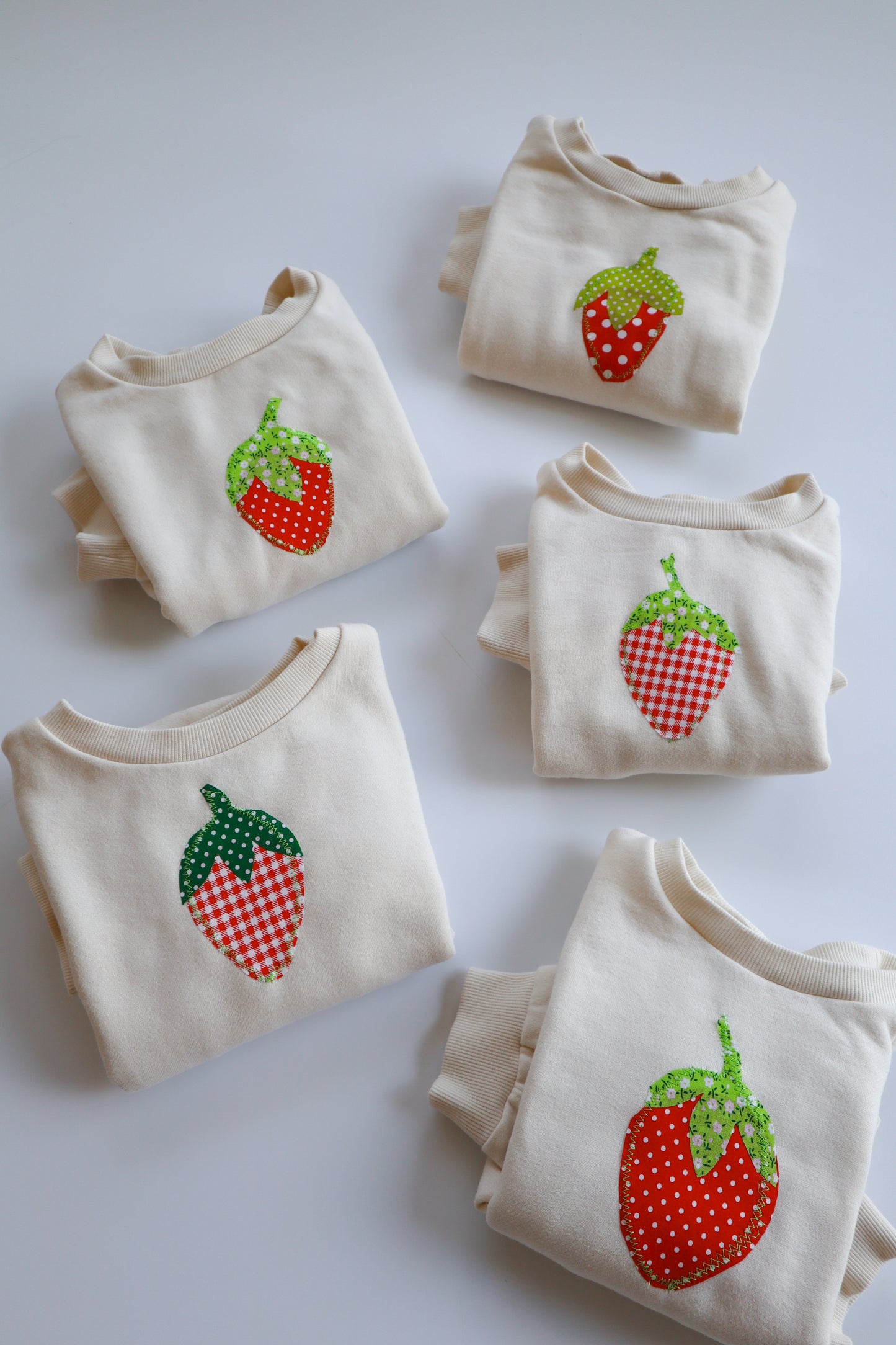 Strawberry Appliqué Sweatshirt
