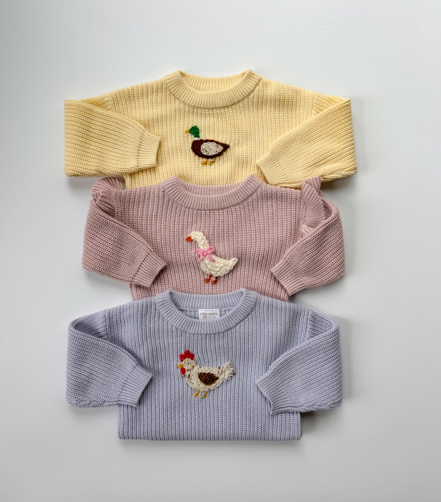 Chicken periwinkle sweater