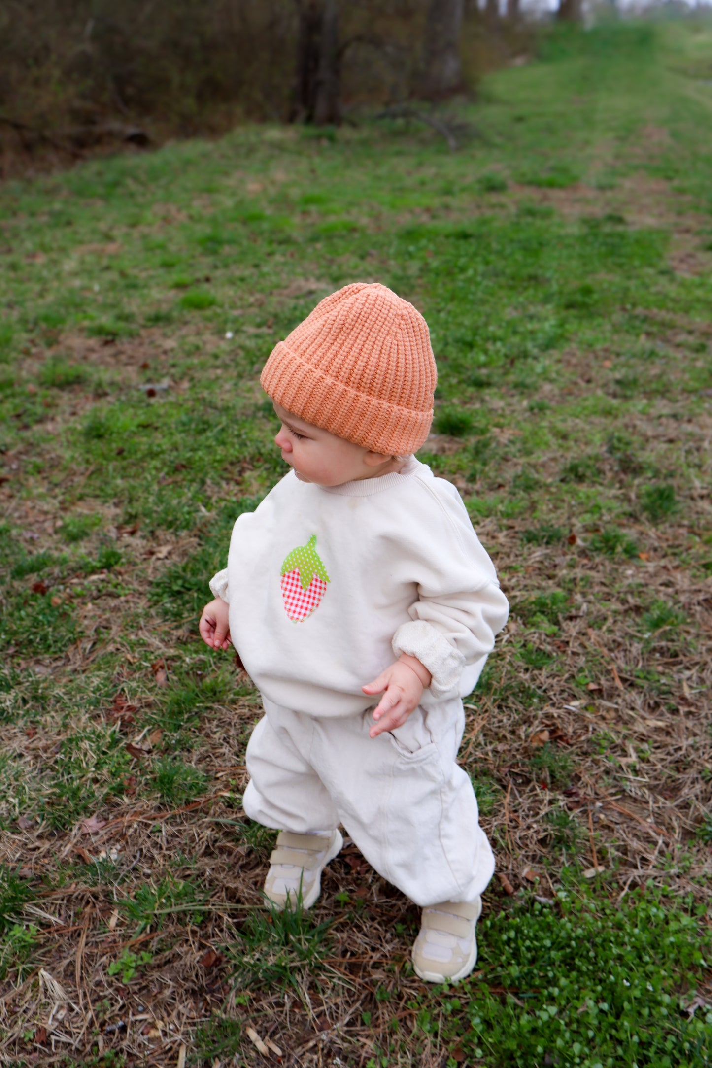 Strawberry Appliqué Sweatshirt