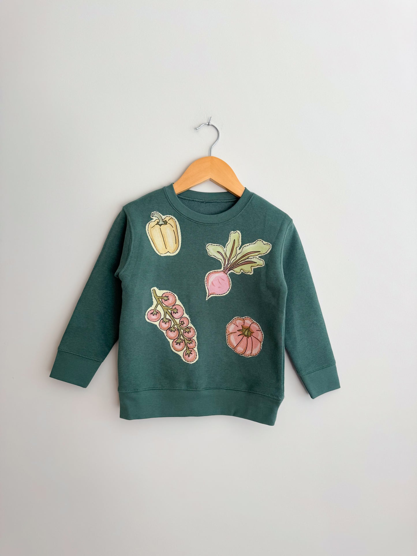 Appliqué Vegetable Sweatshirt