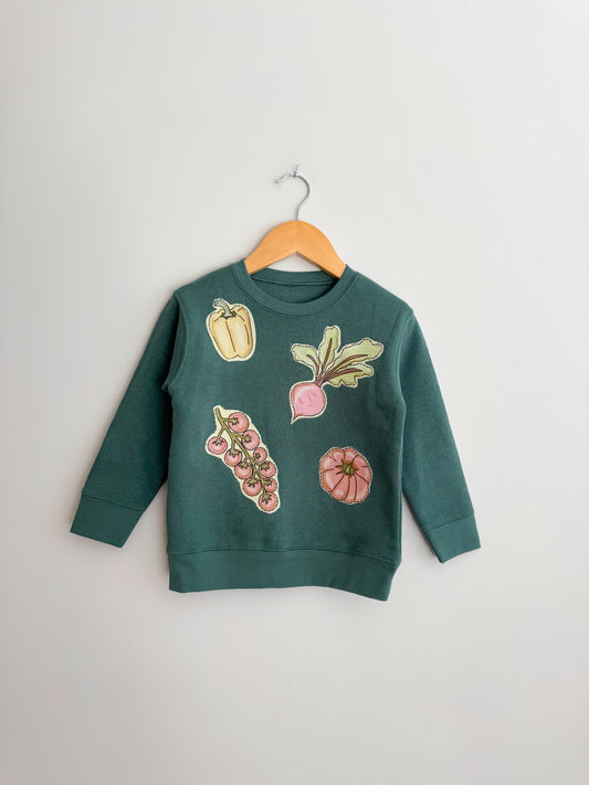 Appliqué Vegetable Sweatshirt
