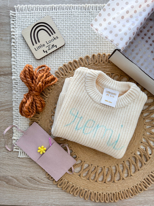 DIY Name Sweater Embroidery Kit