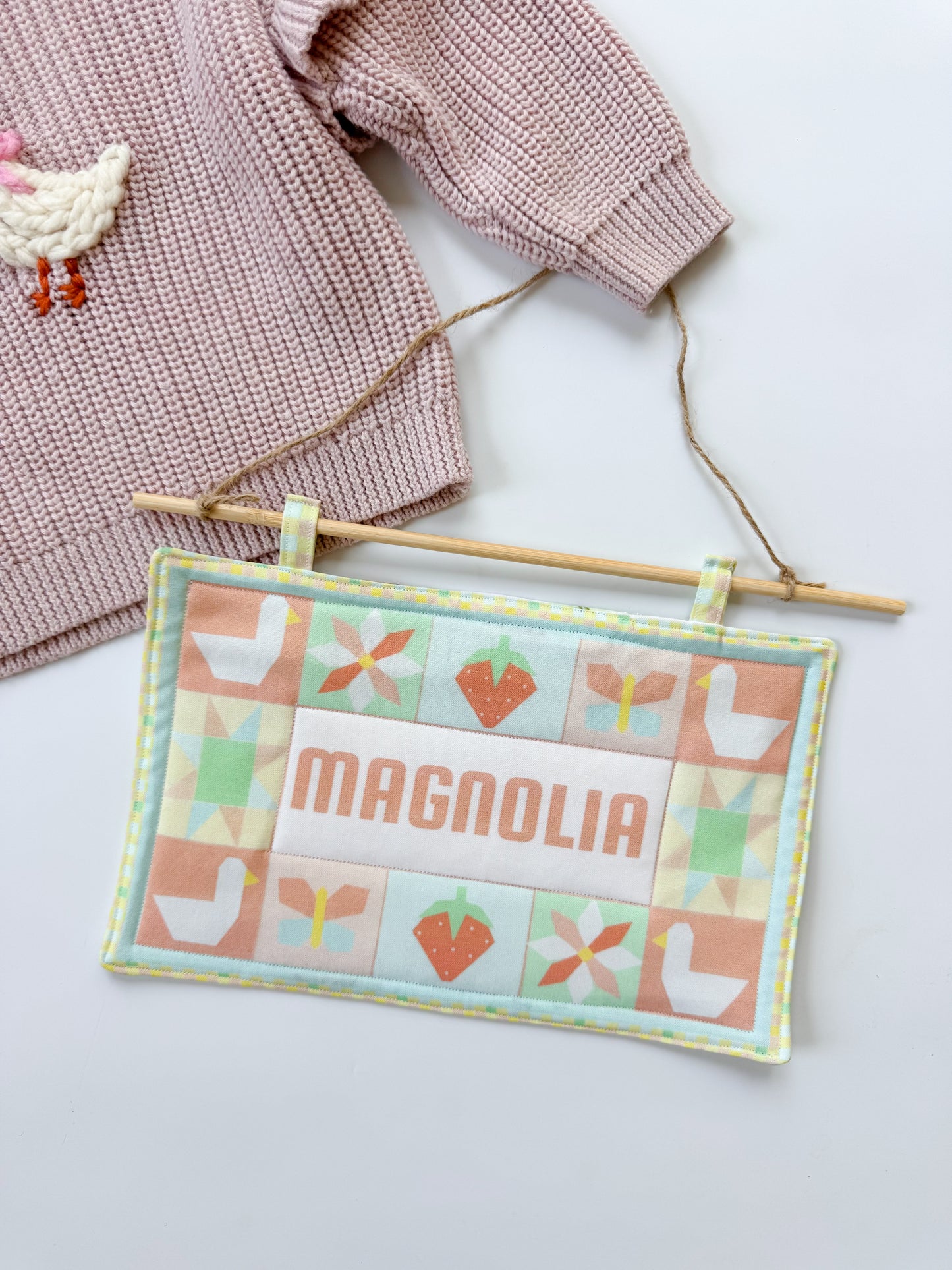 Custom Quilted Name Sign