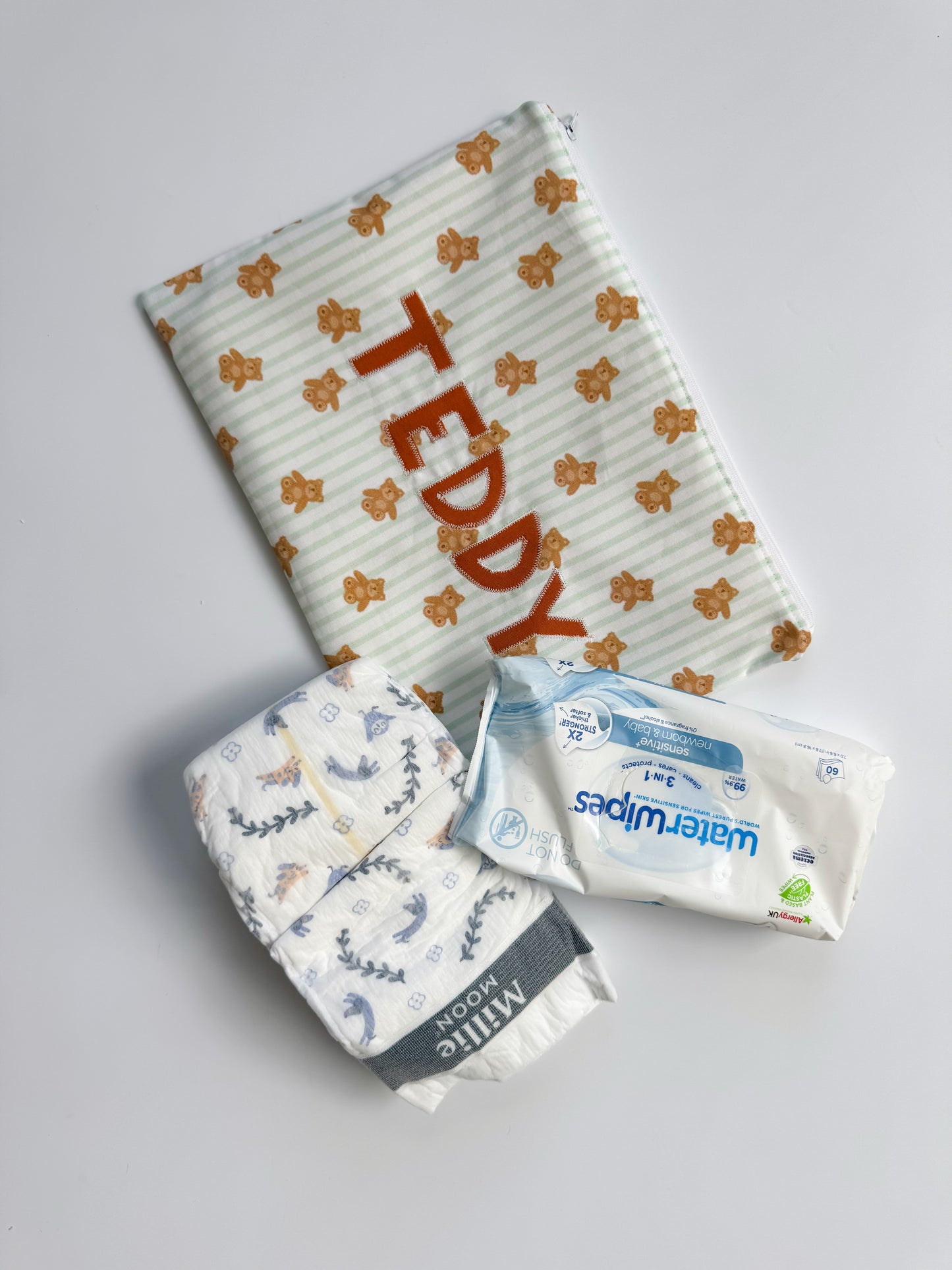Custom Name Zipper Pouch -Teddy Bears