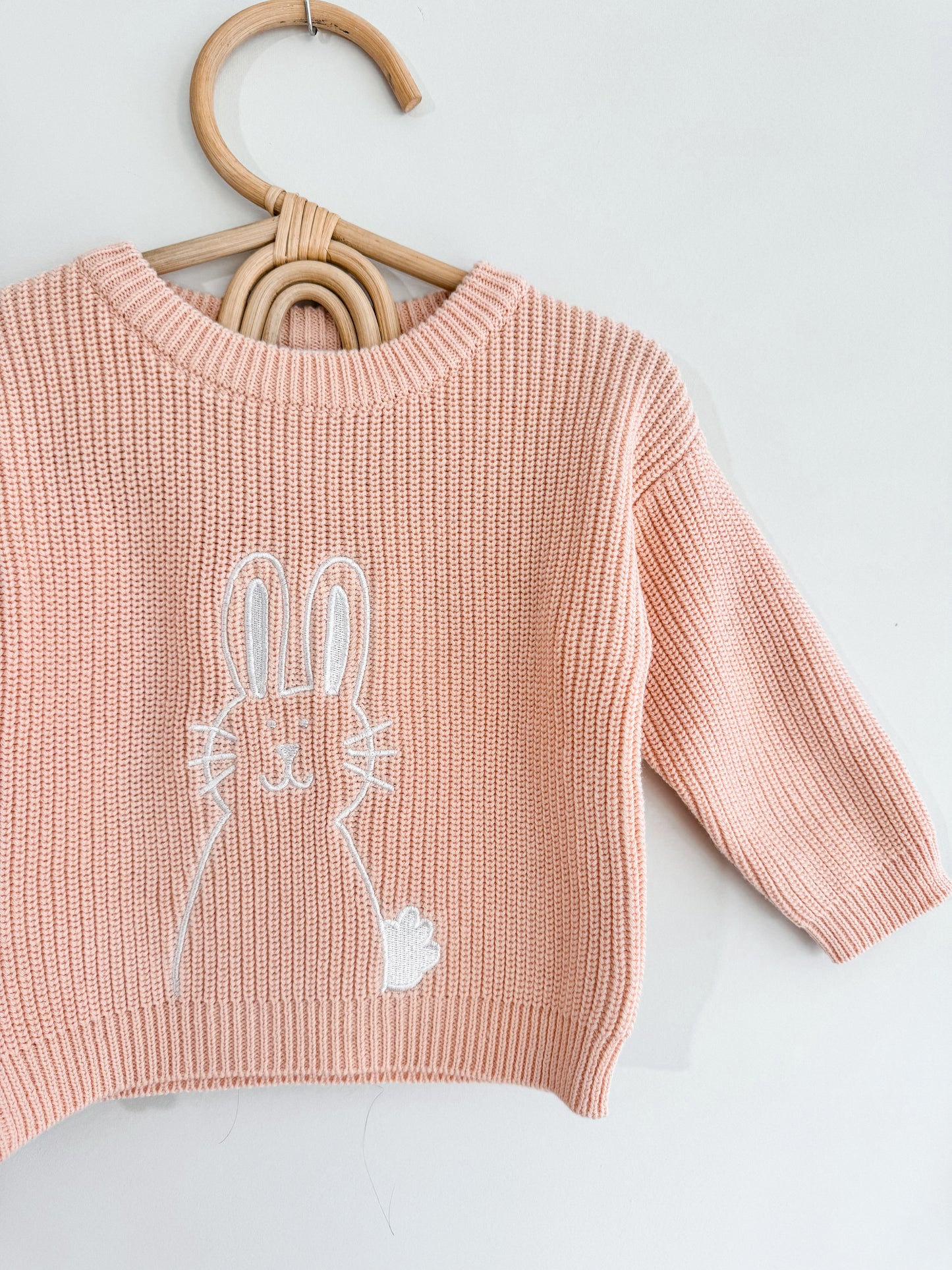 Peach Bunny Sweater