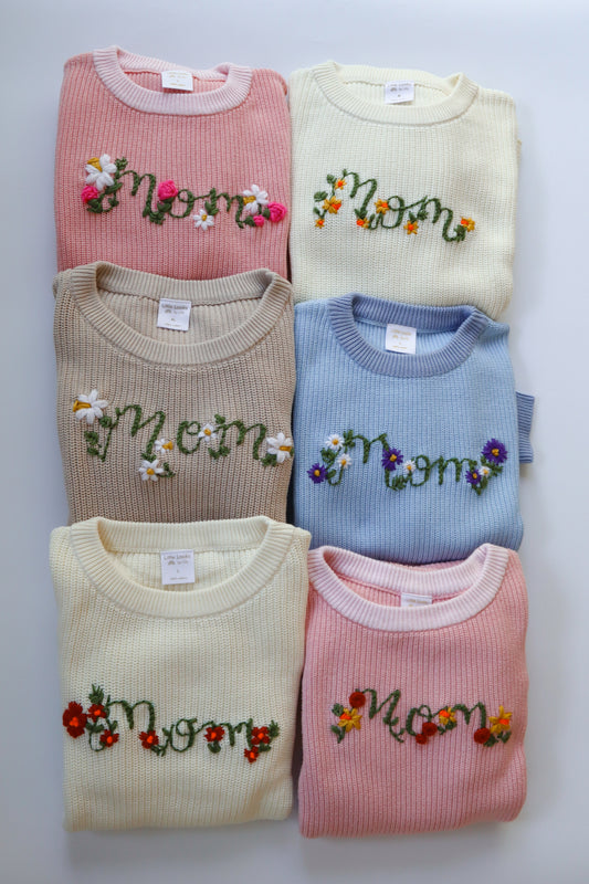 Mom Birth Flower Sweater