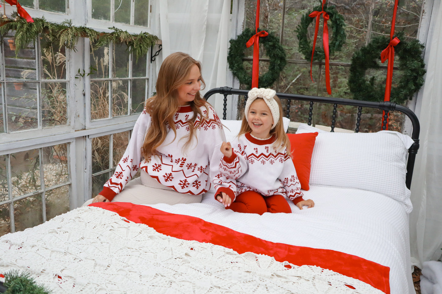 Red and white Candy Cane Sweater