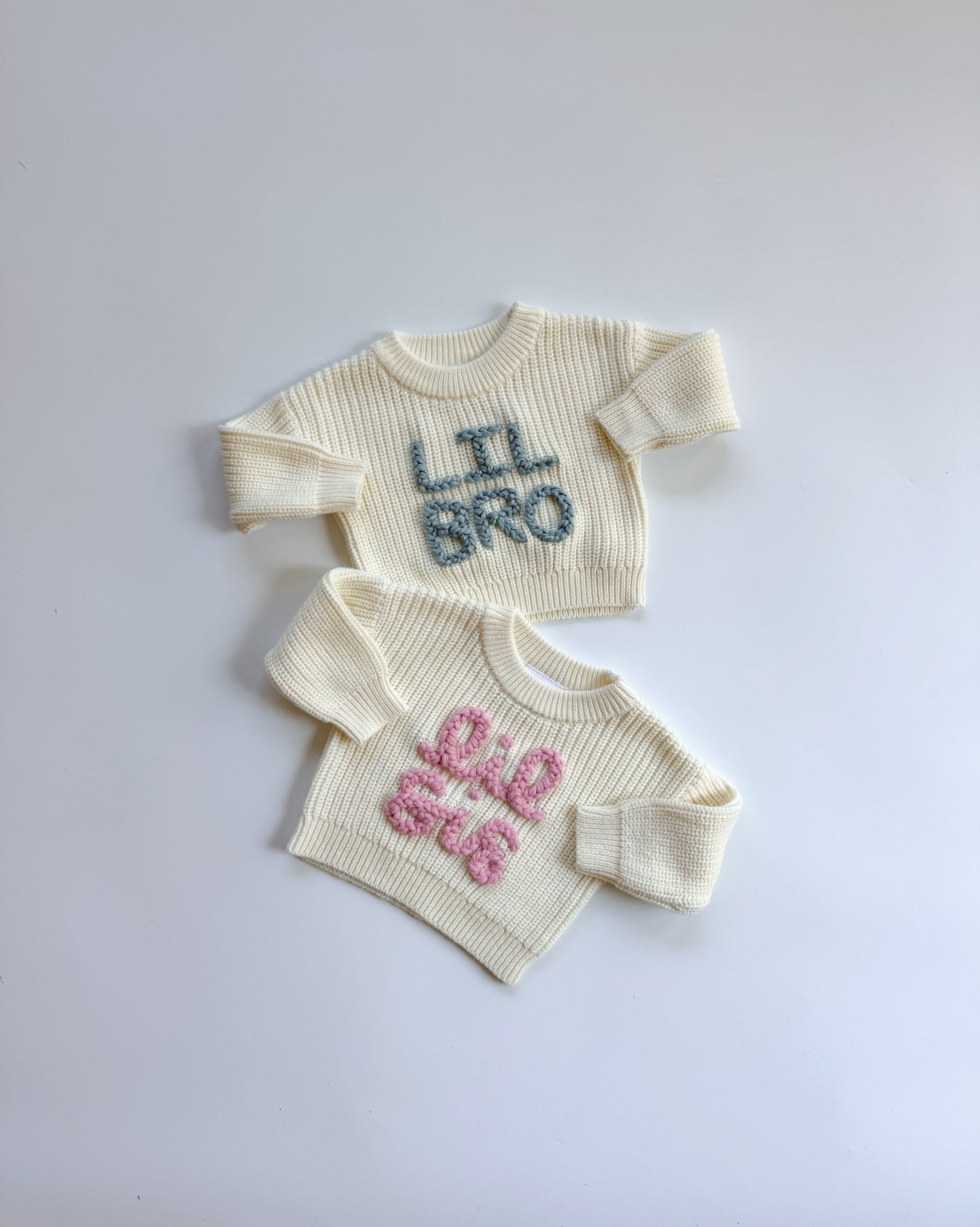 Lil Bro Lil Sis announcement sweater