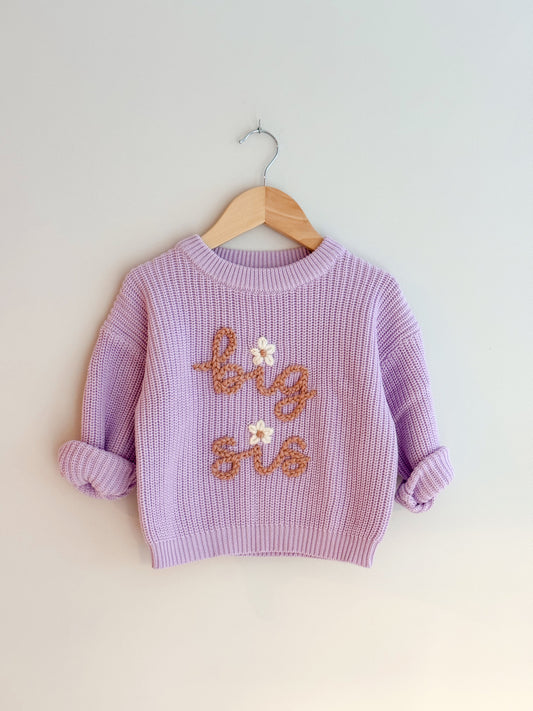 Big Sis Lil Sis Lilac Sweater