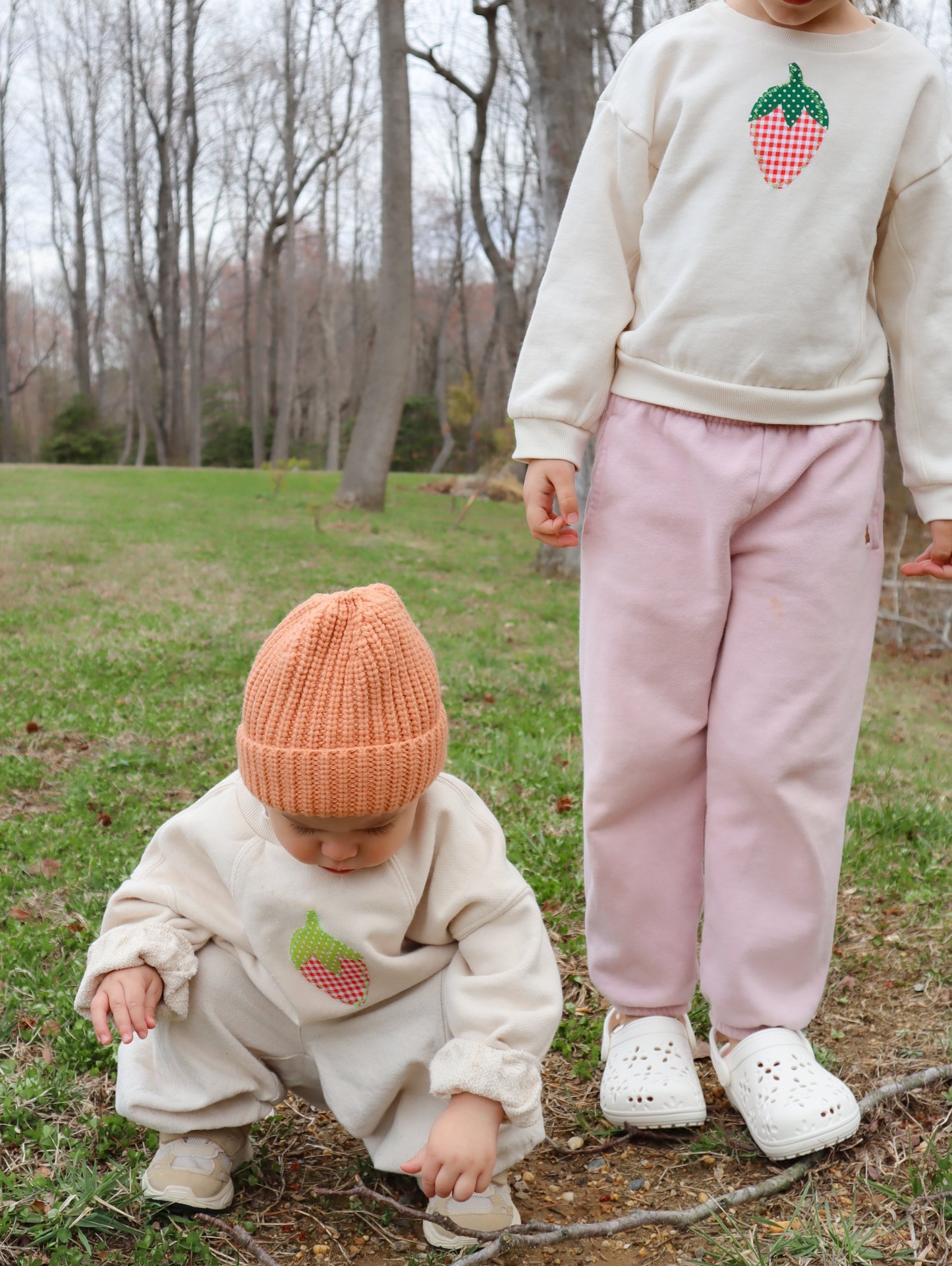 Strawberry Appliqué Sweatshirt