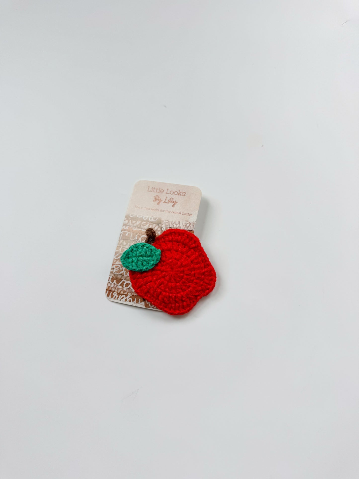 Crocheted Apple Clip