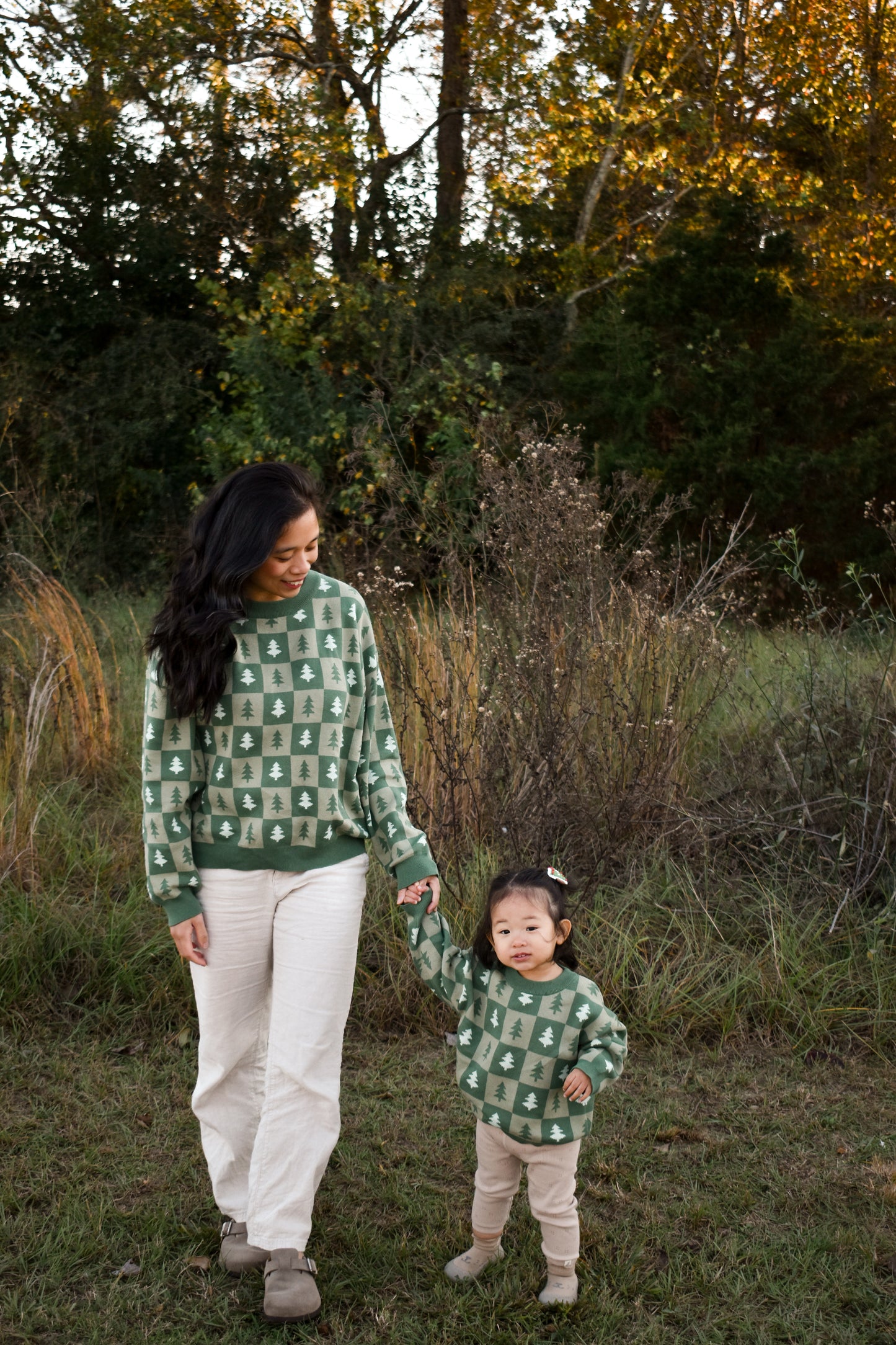 Checkered Tree Sweater