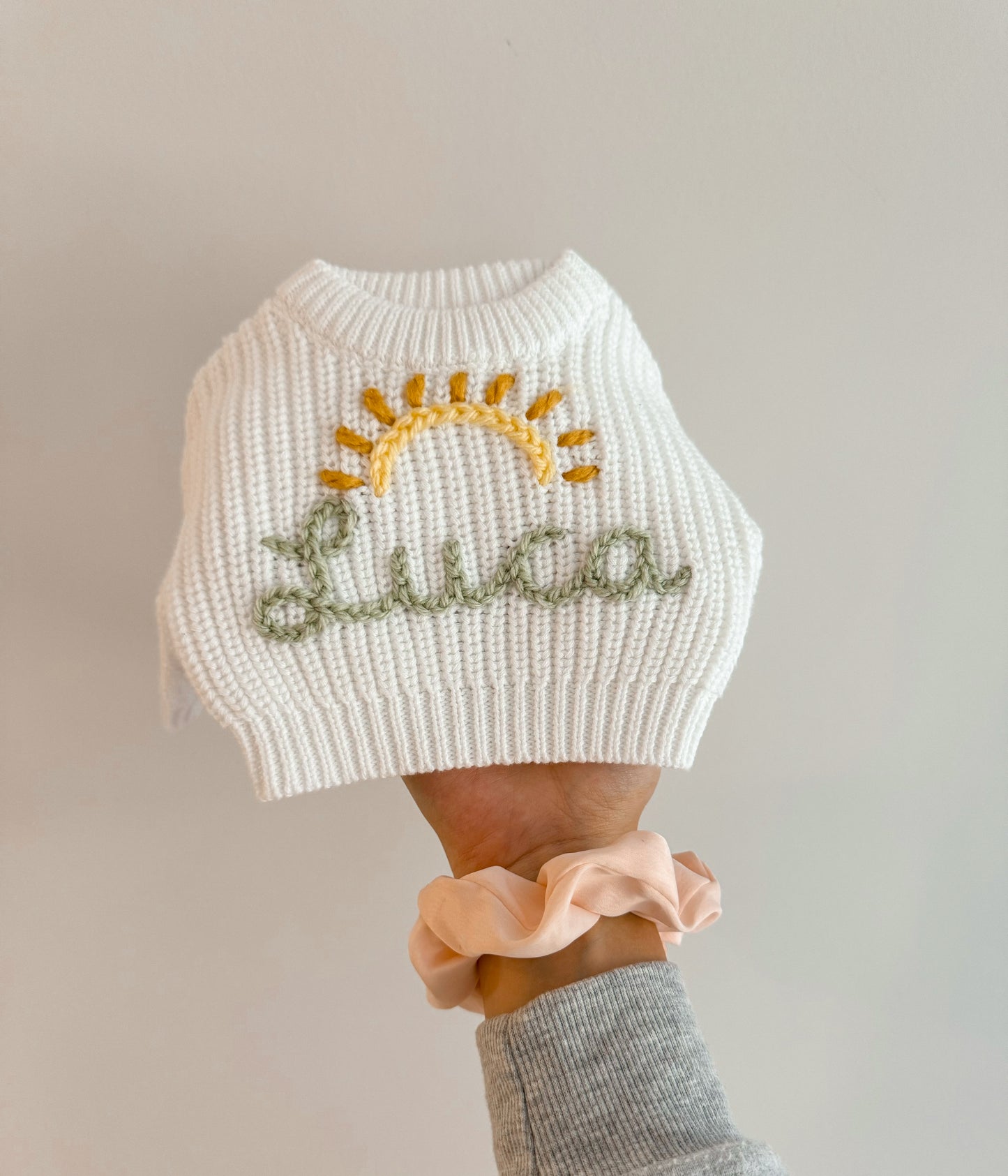 Custom Preemie Sweater: Coconut