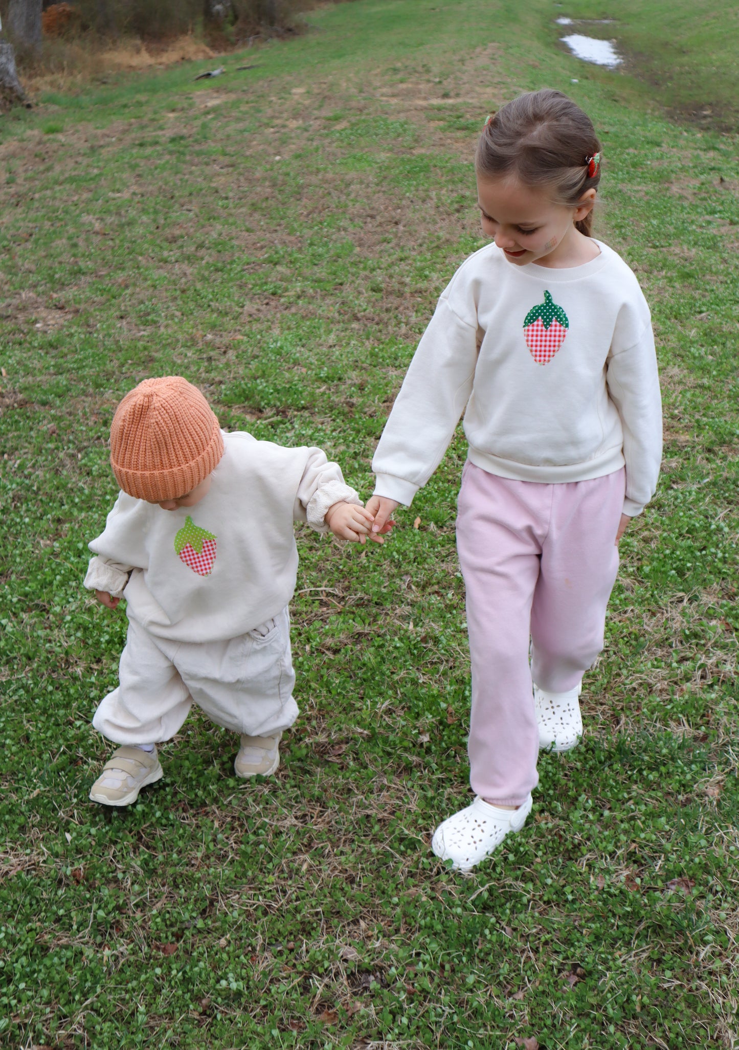 Strawberry Appliqué Sweatshirt
