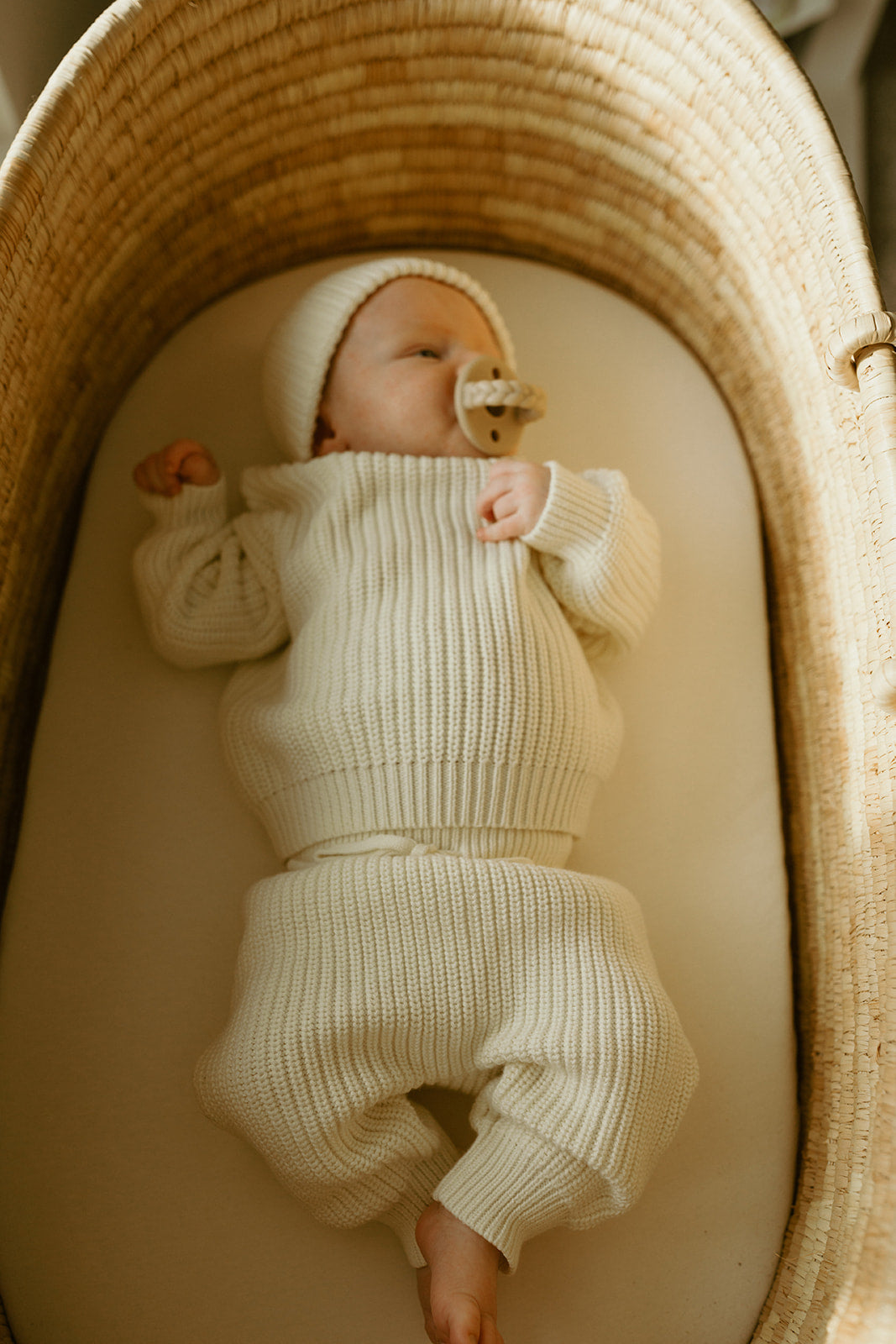 Knit Newborn Set: Marshmallow Cream