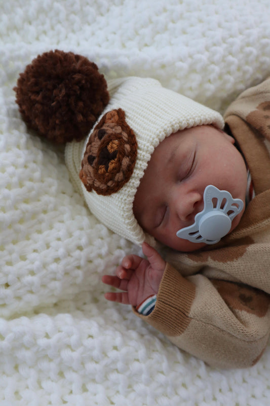 Custom Beanie: Marshmallow Cream
