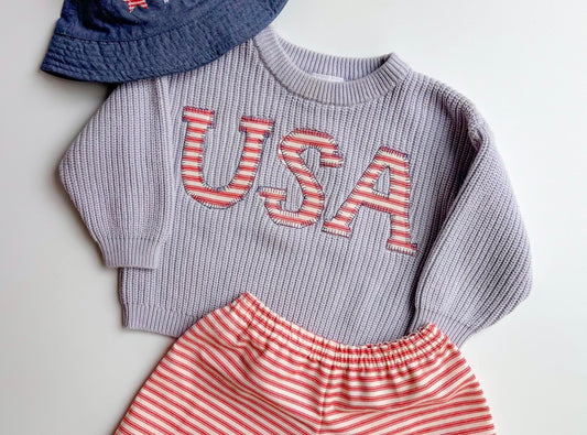 USA Periwinkle sweater