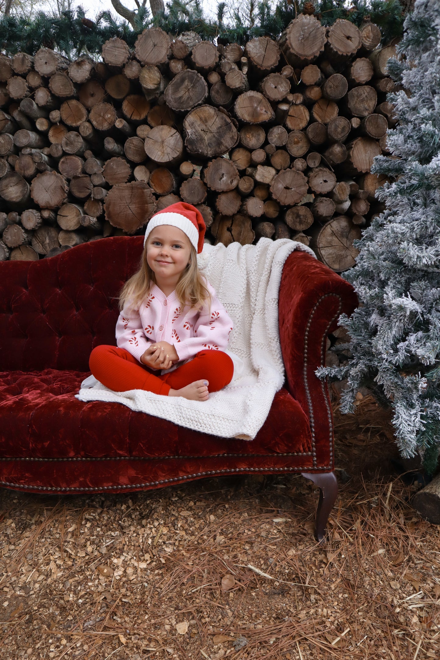 Pink Candy Cane Cardigan