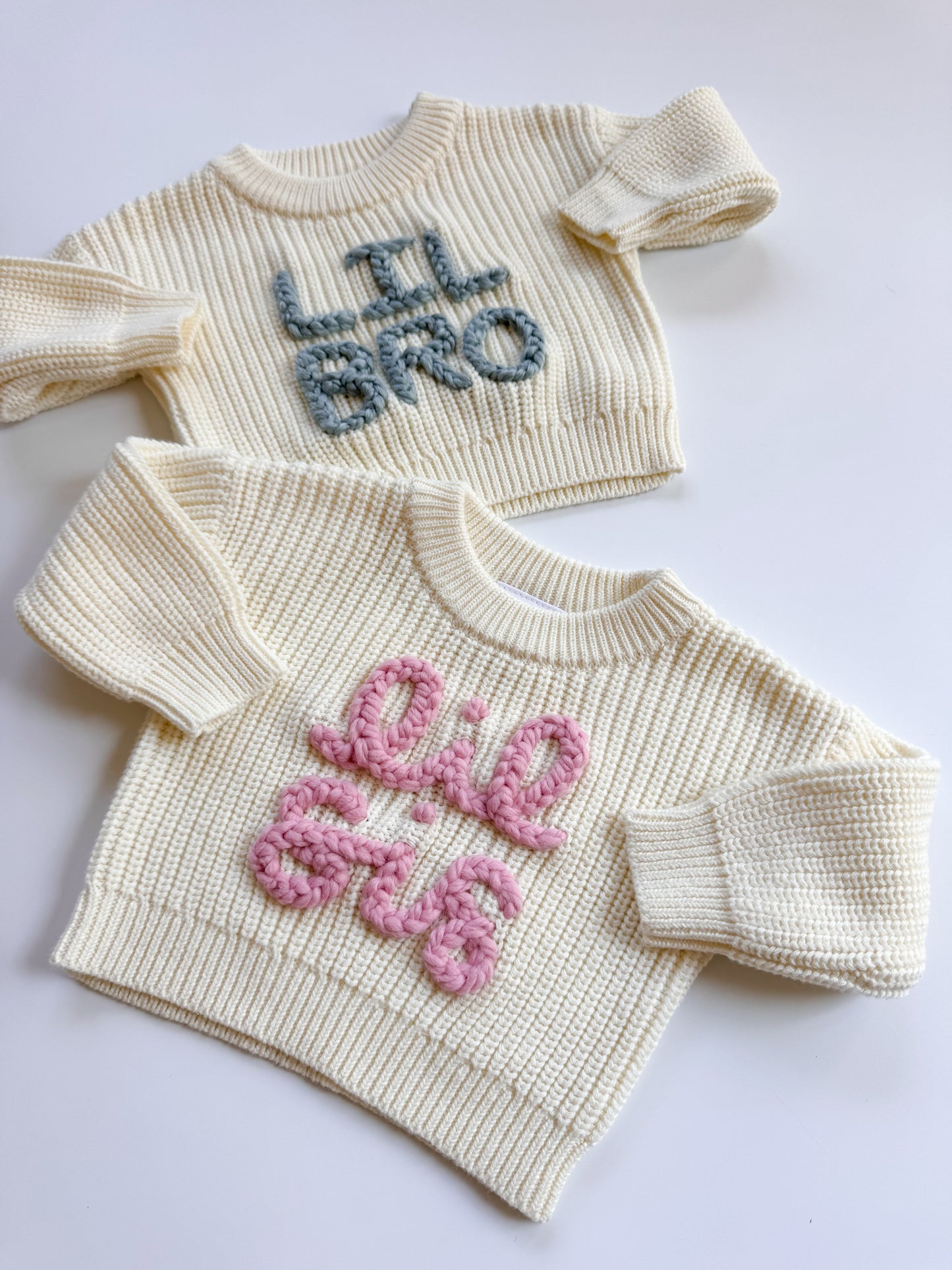 Lil Bro Lil Sis announcement sweater