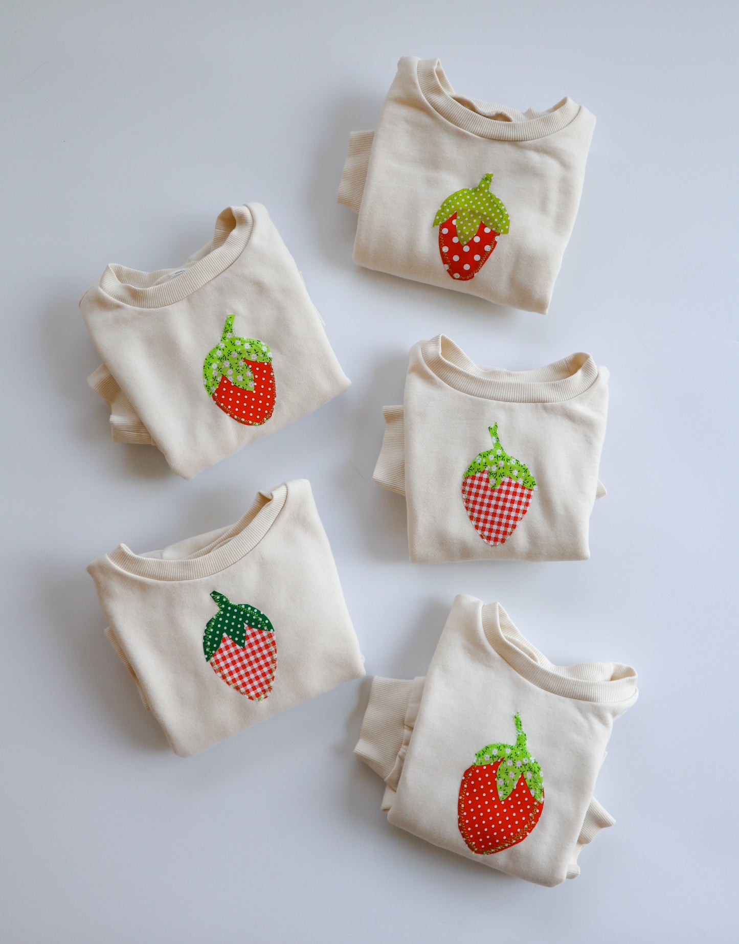 Strawberry Appliqué Sweatshirt