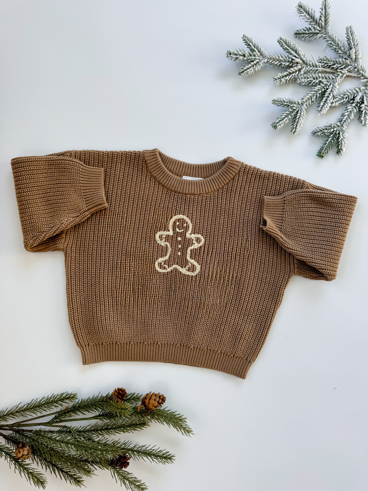 Premade Gingerbread man Sweater