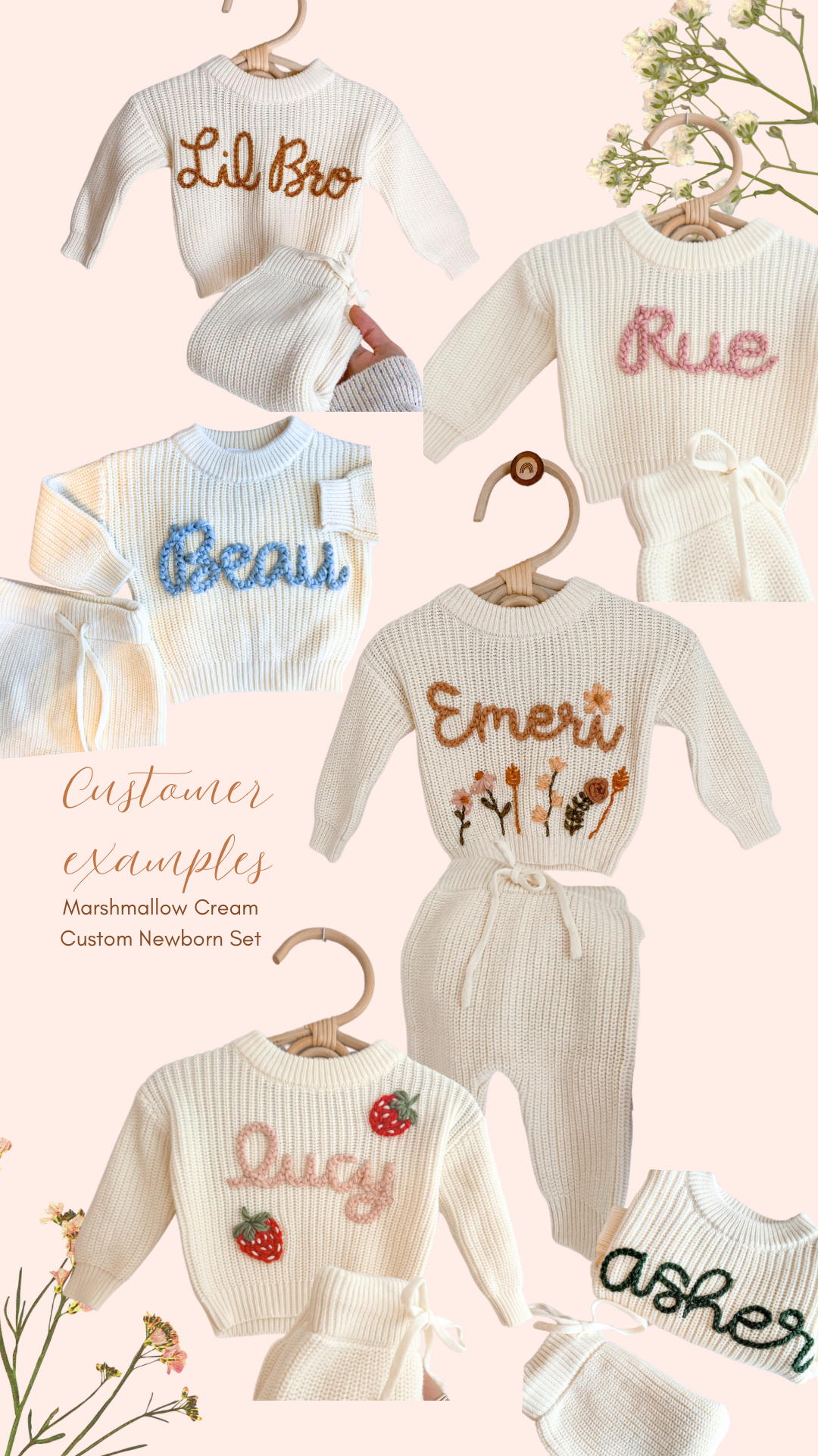 Marshmallow Cream Newborn Set
