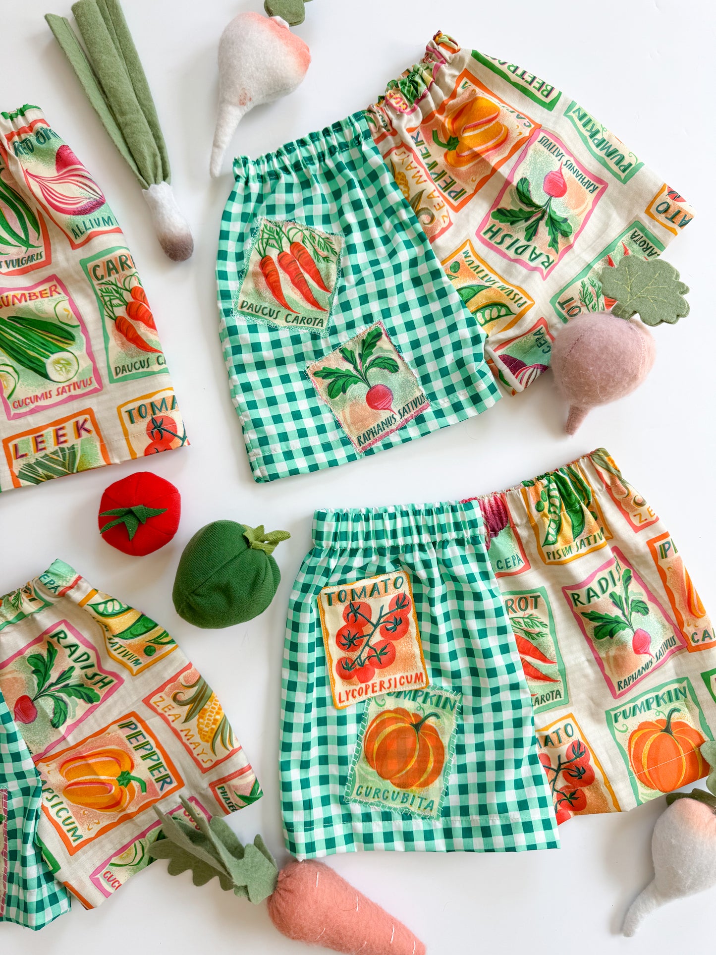 Gingham Seed Packet Shorts