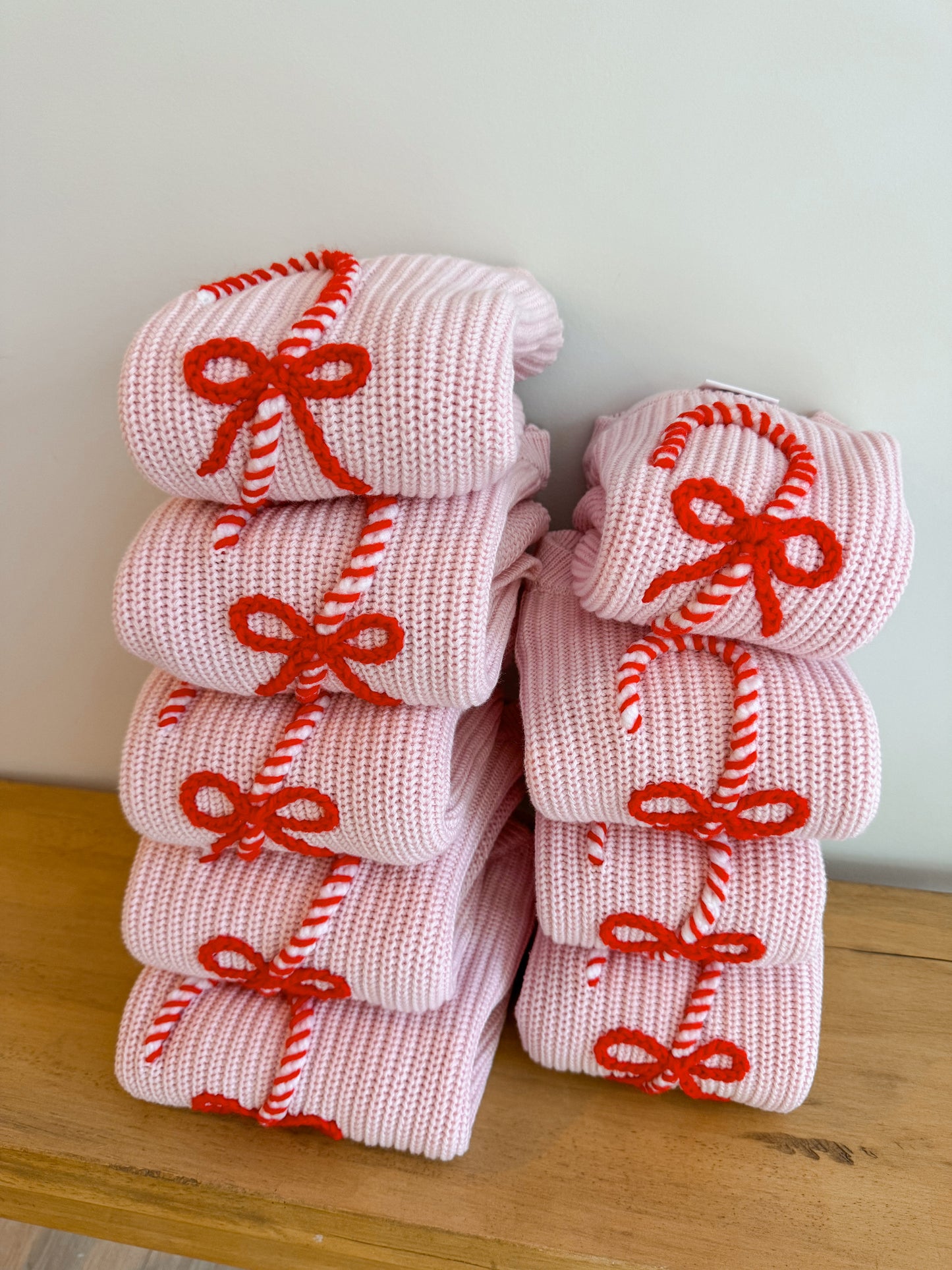 Premade Pink Candy Cane Sweater