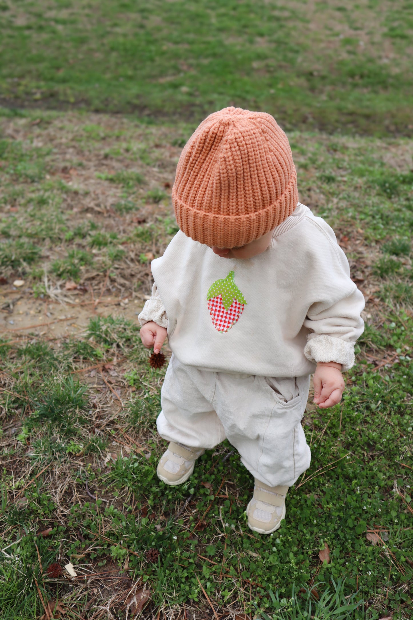 Strawberry Appliqué Sweatshirt
