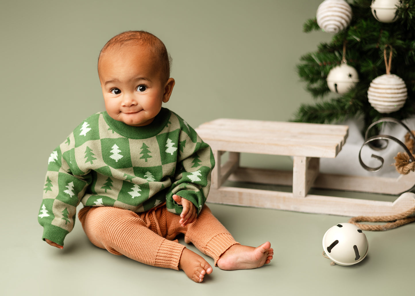 Checkered Tree Sweater