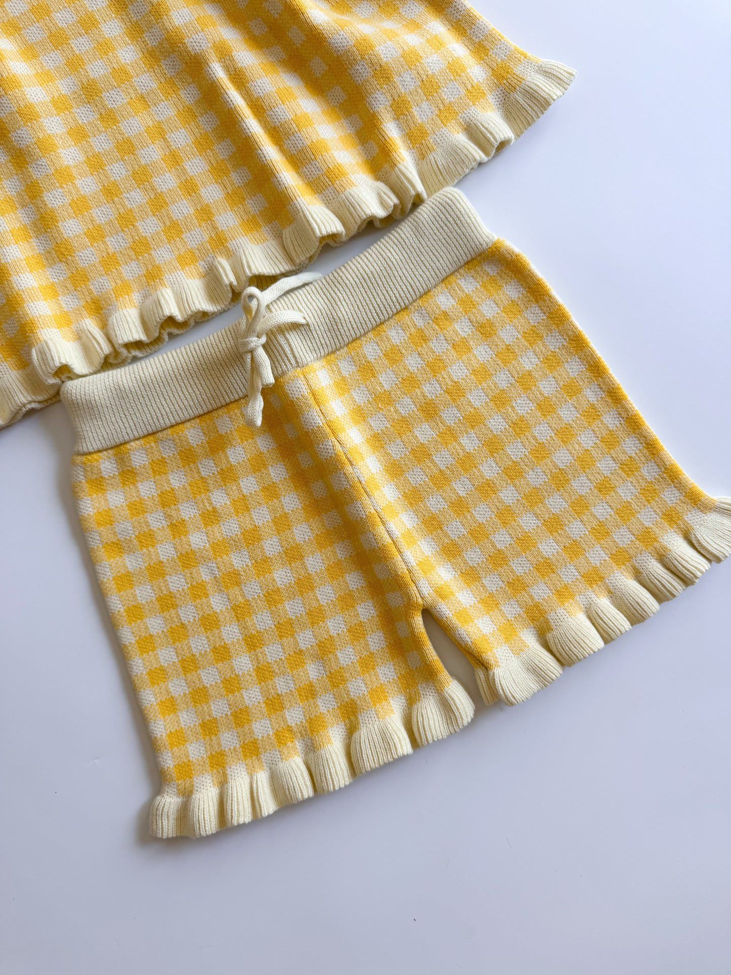 Daisy Yellow Gingham Set