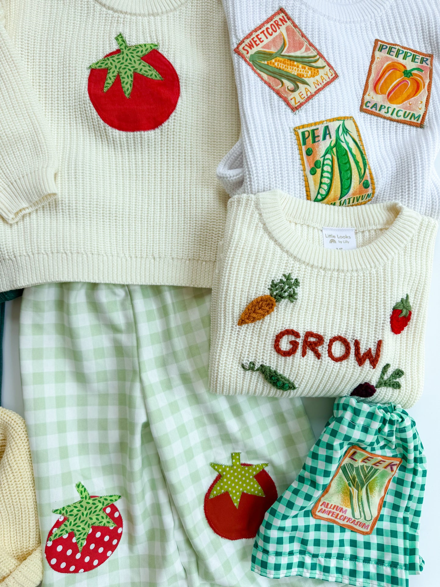 Appliqué Tomato Sweater